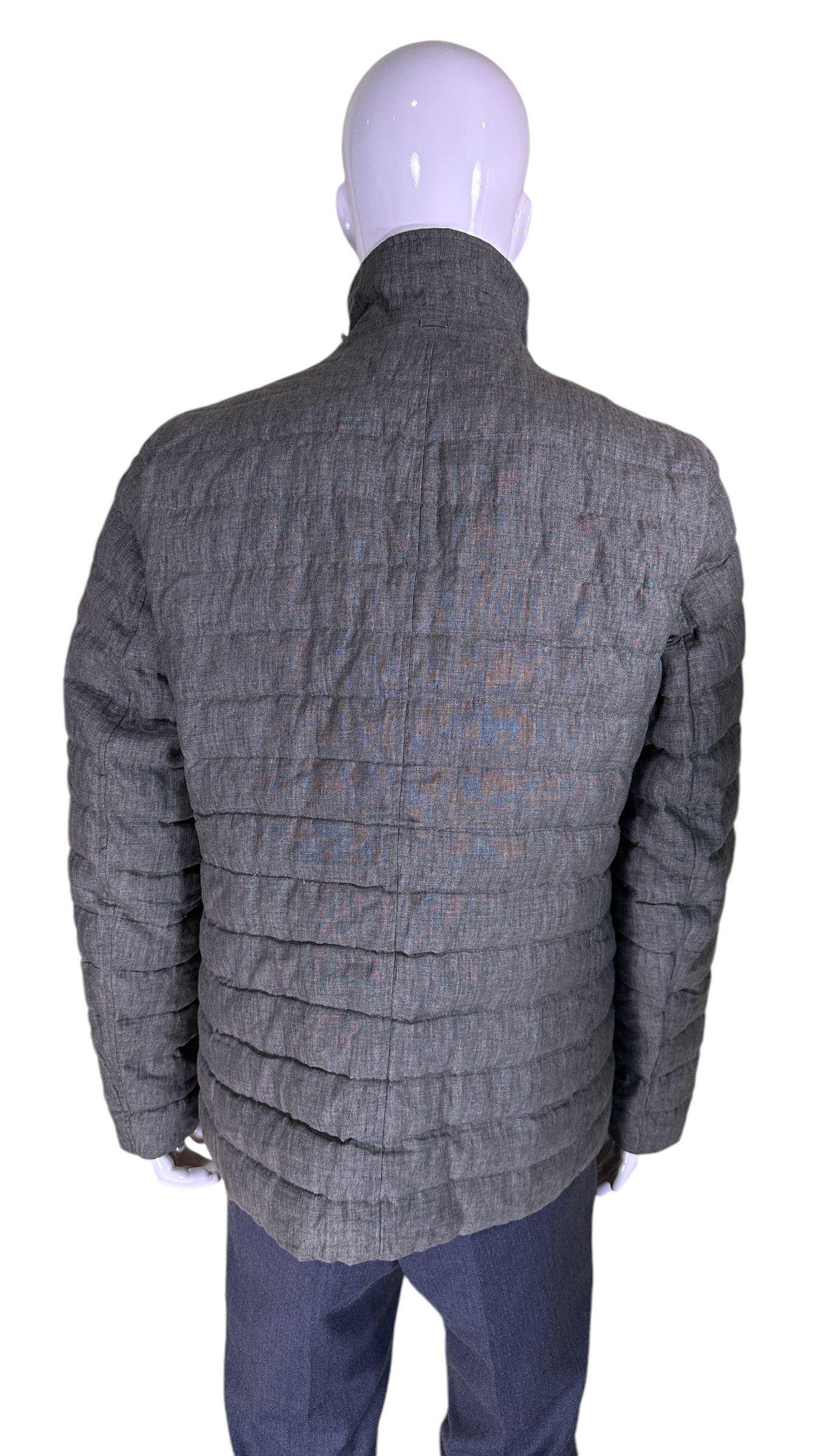 Herno Green musk jacket in padded linen Size US L / EU 52-54 / 3 - 5 Thumbnail