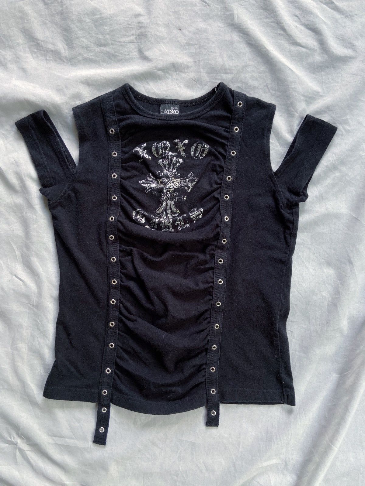 Le Grande Bleu (L.G.B.) XOXO Y2K PUNK STYLE TEE Size US XS / EU 42 / 0 - 1 Thumbnail
