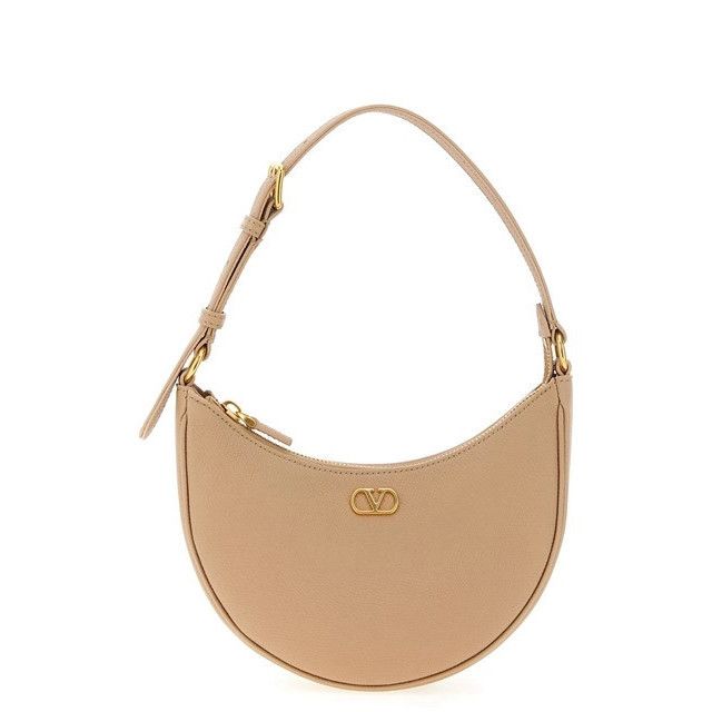 Valentino VALENTINO GARAVANI Mini Beige Grainy Leather Hobo Bag New Size ONE SIZE - 4 Thumbnail