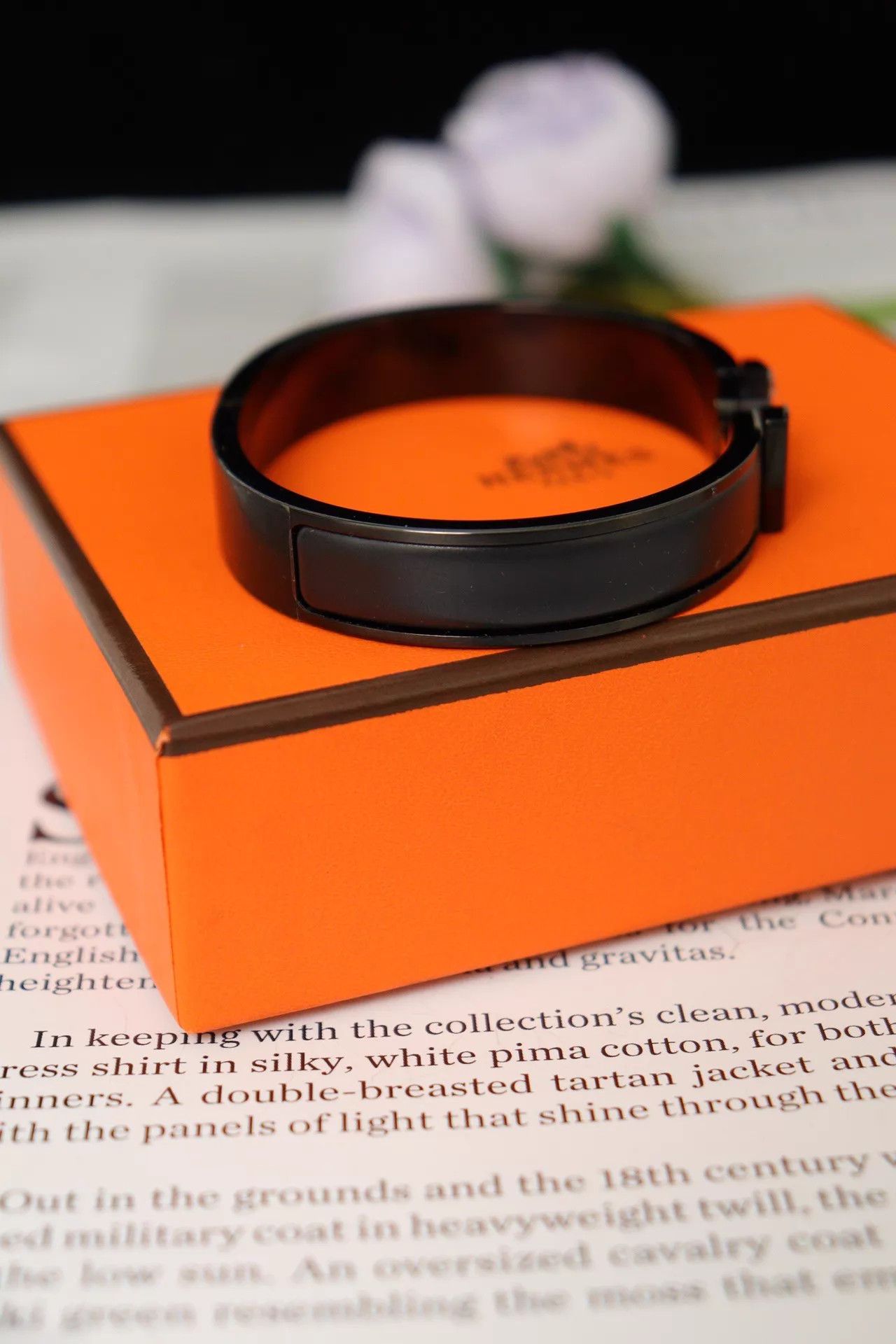 Hermes Hermès H Bracelet Black 17.5cm box & dust bag Size ONE SIZE - 4 Thumbnail