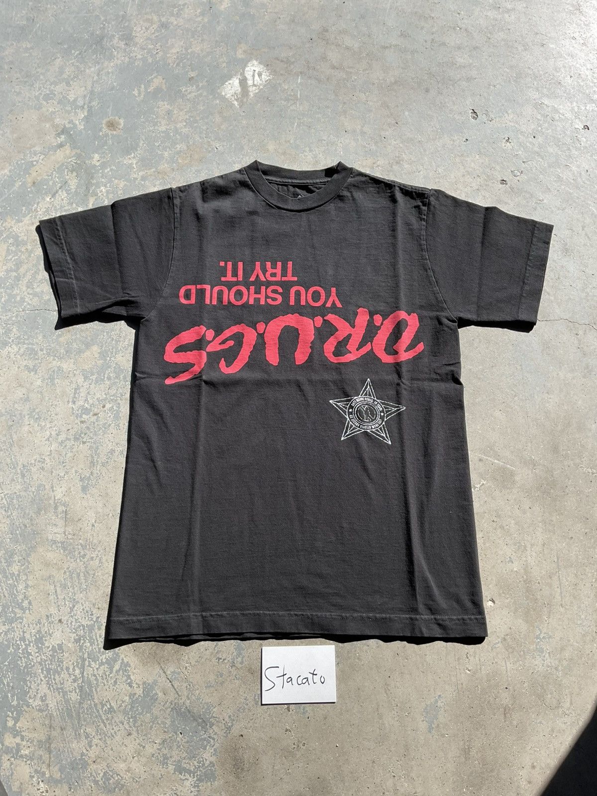 Travis Scott Travis Scott Rodeo Drugs You Should Try It Tee Black Size US S / EU 44-46 / 1 - 1 Thumbnail