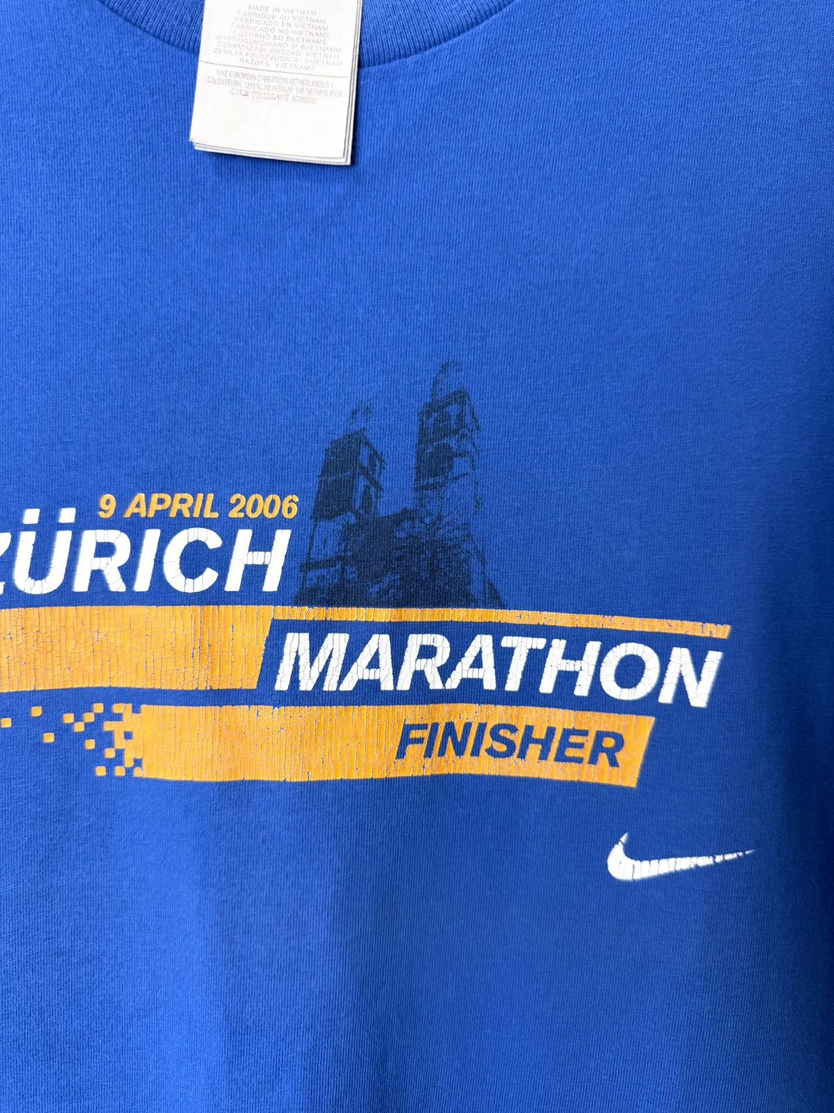 Nike 00’s Vintage Nike Marathon T Shirt Y2K Size US M / EU 48-50 / 2 - 3 Thumbnail