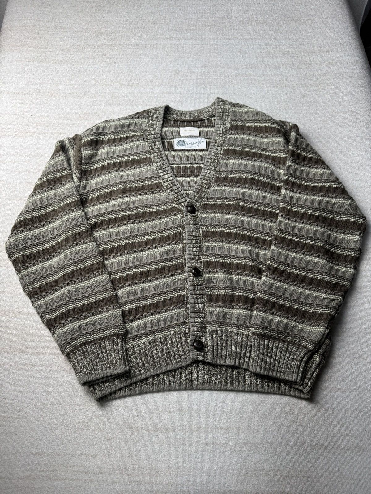 Aime Leon Dore Jacquard Striped knit cardigan Size US M / EU 48-50 / 2 - 1 Thumbnail