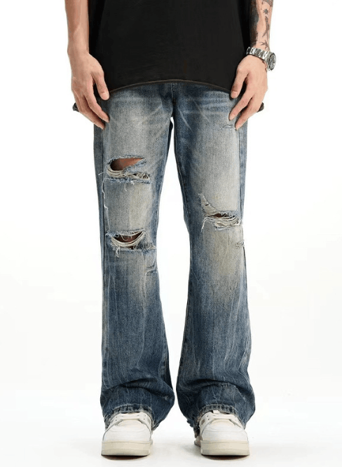 Japanese Brand × Jean American high street cool ripped jeans for men Size US 32 / EU 48 - 2 Thumbnail