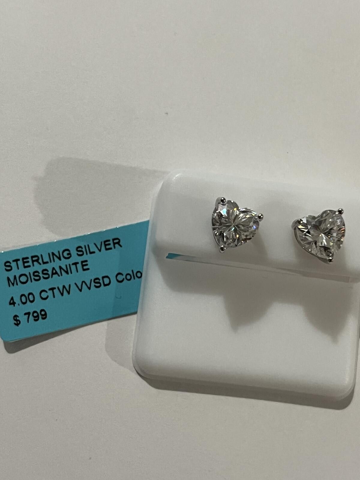 Other Moissanite, pure 925 sterling silver. Size ONE SIZE - 2 Thumbnail