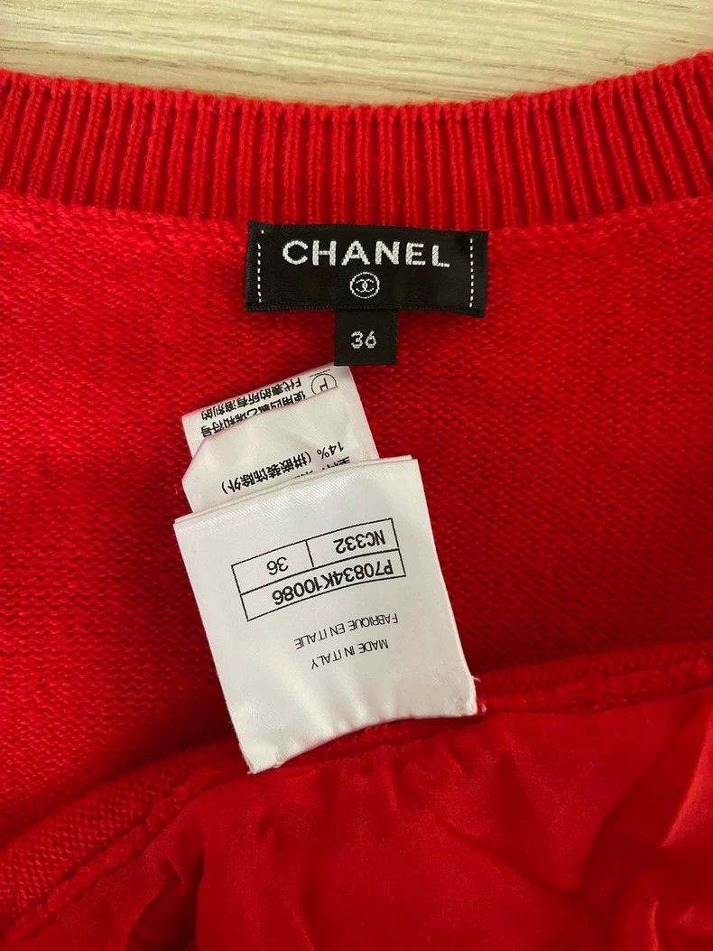 Chanel Chanel 21s red pearl sweater Size XS / US 0-2 / IT 36-38 - 3 Thumbnail