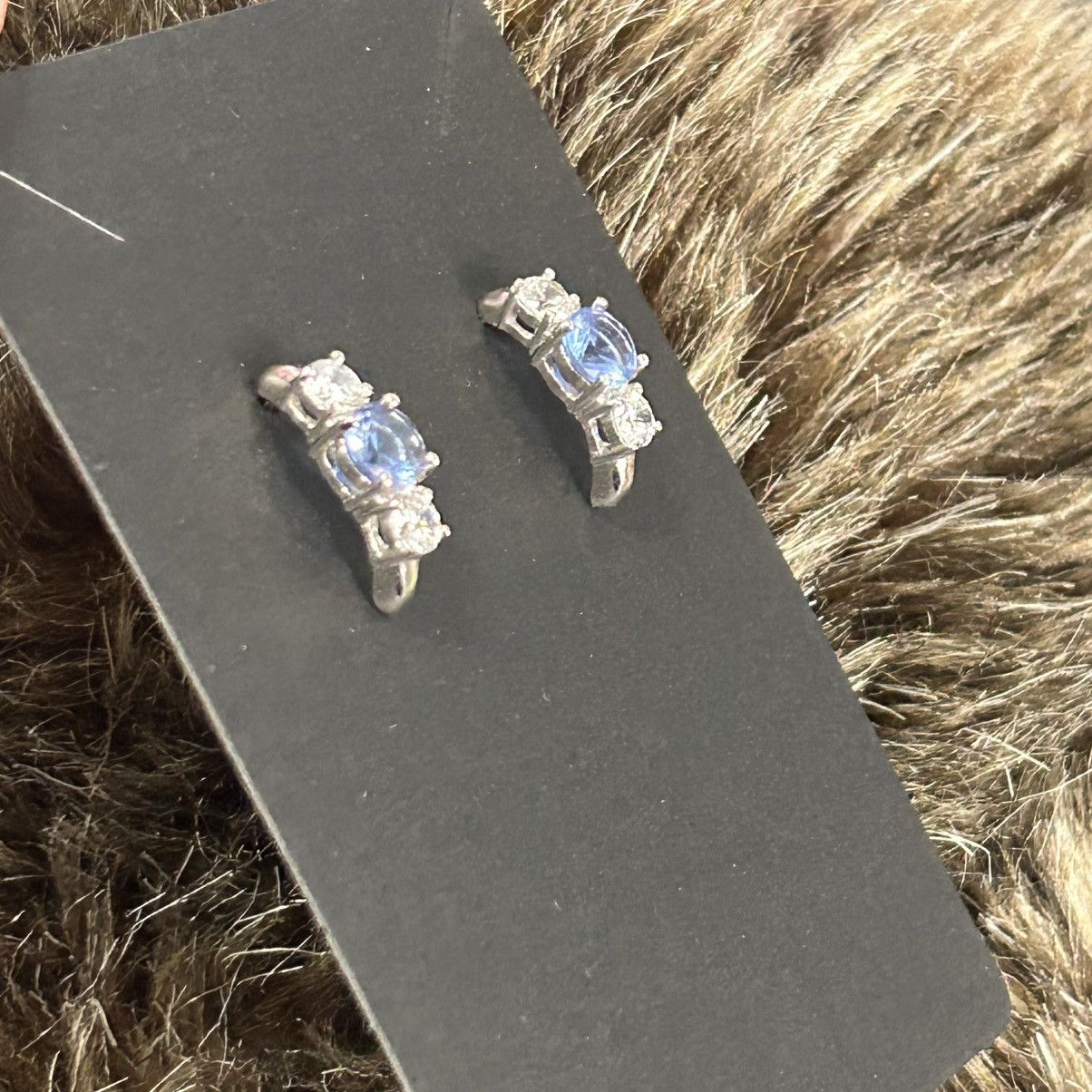 Jewelry Freida Rothman triple stone half hoop sterling earrings NIB Size ONE SIZE - 25 Thumbnail