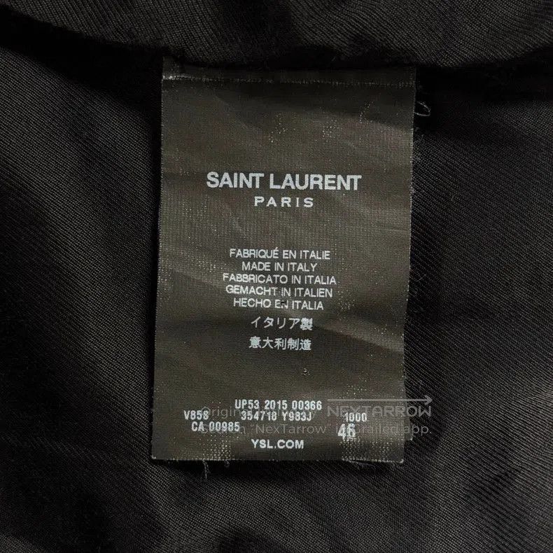 Saint Laurent Paris SLP Black Striped Varsity Jacket. Size US M / EU 48-50 / 2 - 6 Thumbnail