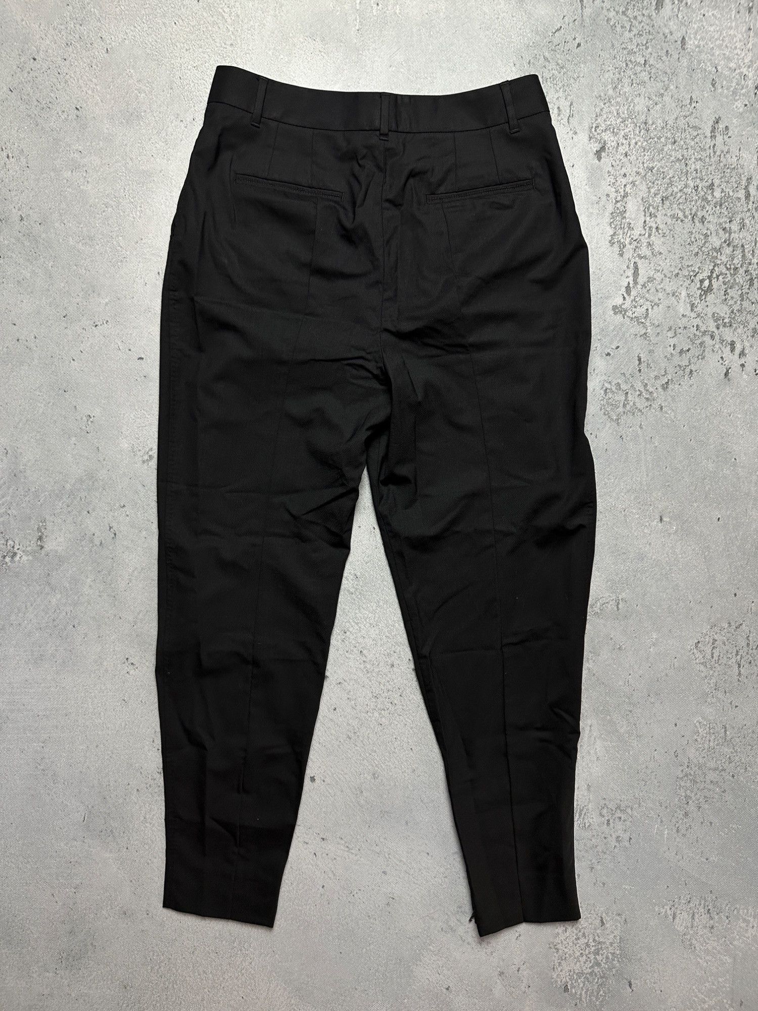 Dolce & Gabbana Black Pleated Trousers Size 42 Zip Ankle 90s
