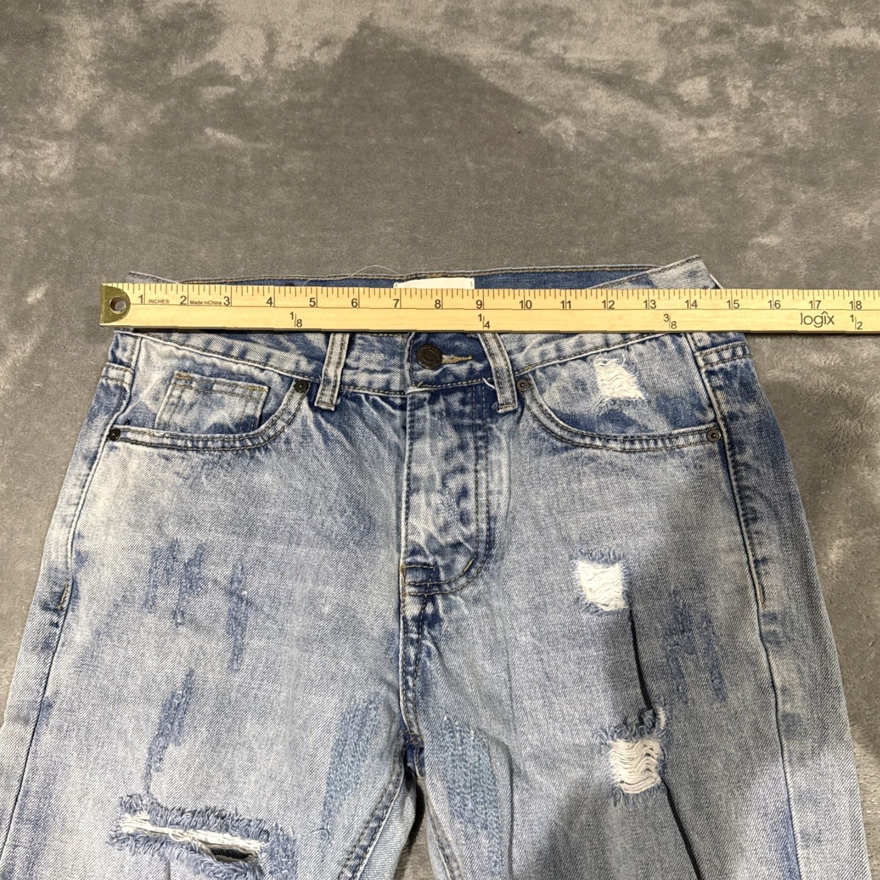 Fear of God Fear of God Jeans Mens 29 Fourth Collection 2015-2016 Distressed Denim Zip Ankle Blue Cotton Denim 90s Regular Skinny Inseam 32 Men Size US 29 - 5 Thumbnail