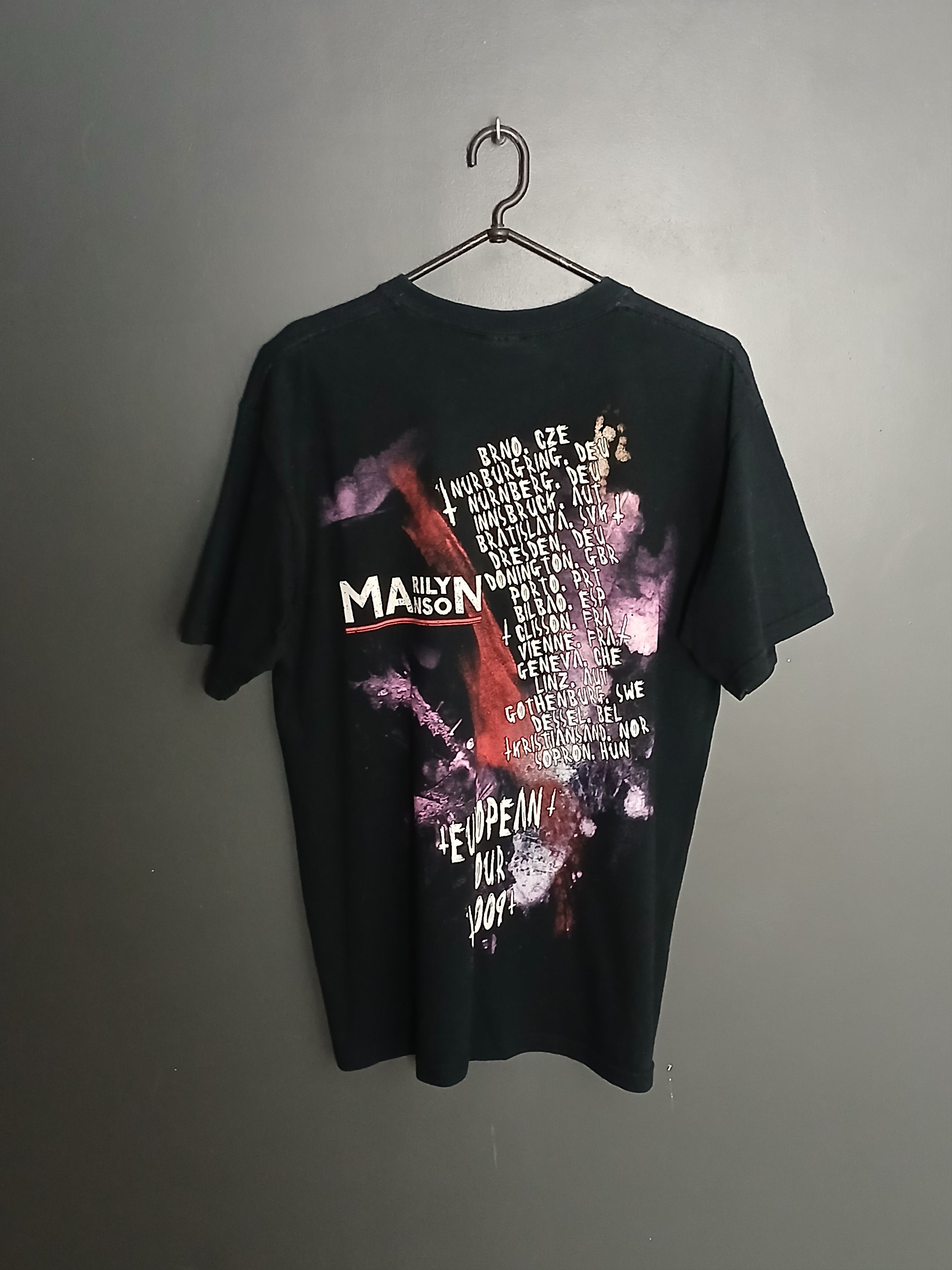 Band Tees × Marilyn Manson Marilyn Manson European Tour 2009 T-Shirt Size US M / EU 48-50 / 2 - 2 Thumbnail