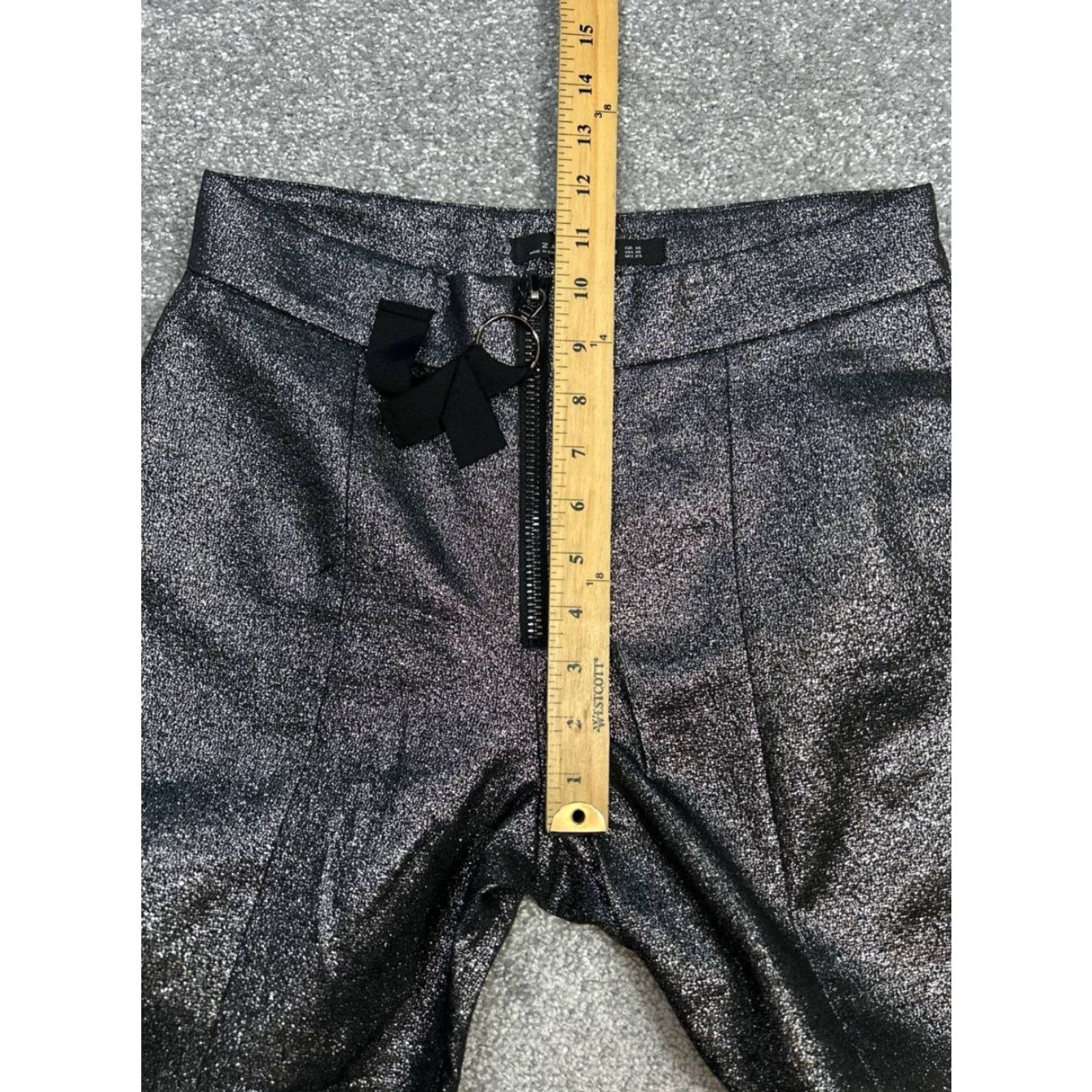 Zara Zara Gray Mid Rise Straight Leg Ankle Pants Womens XS Slit Casual Outdoor Size 26" / US 2 / IT 38 - 4 Thumbnail