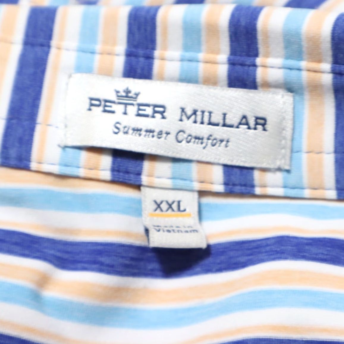 Peter Millar Peter Millar Pickup Performance Stretch Striped Polo Shirt Men's 2XL Size US XXL / EU 58 / 5 - 5 Thumbnail