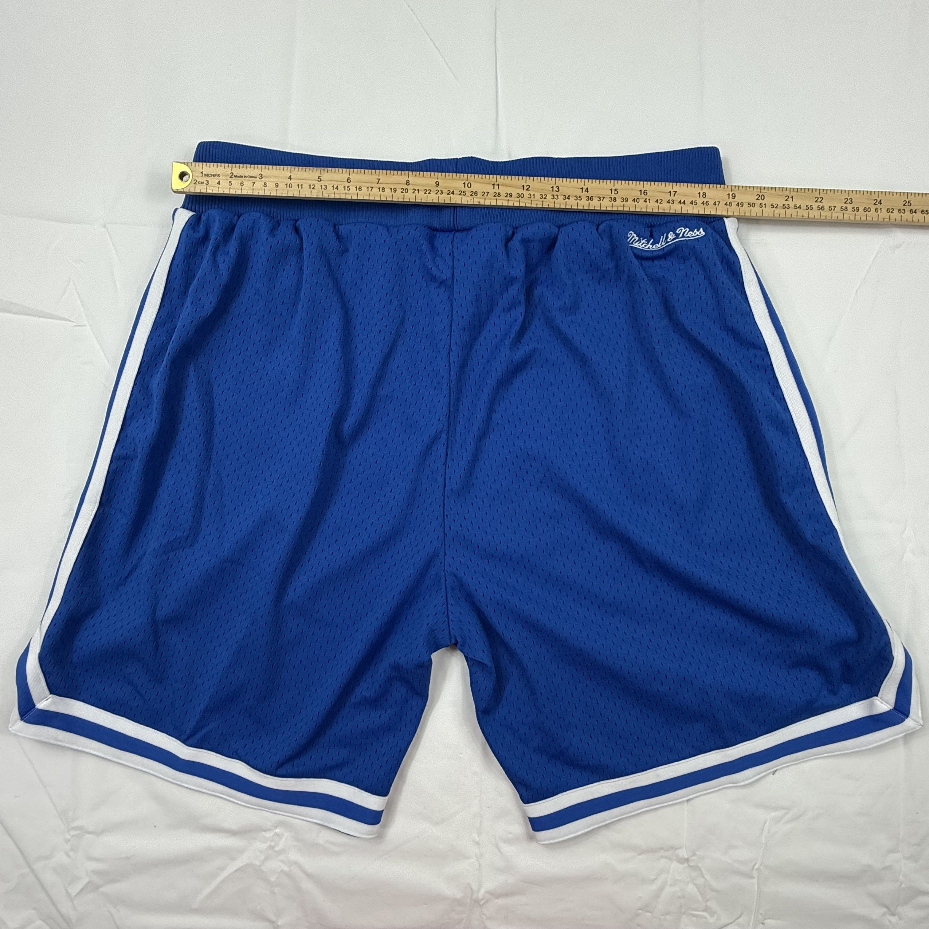 Mitchell & Ness Mitchell & Ness Mens Royal Blue Mesh Basketball Shorts 2XL Size US 44 / EU 60 - 10 Thumbnail