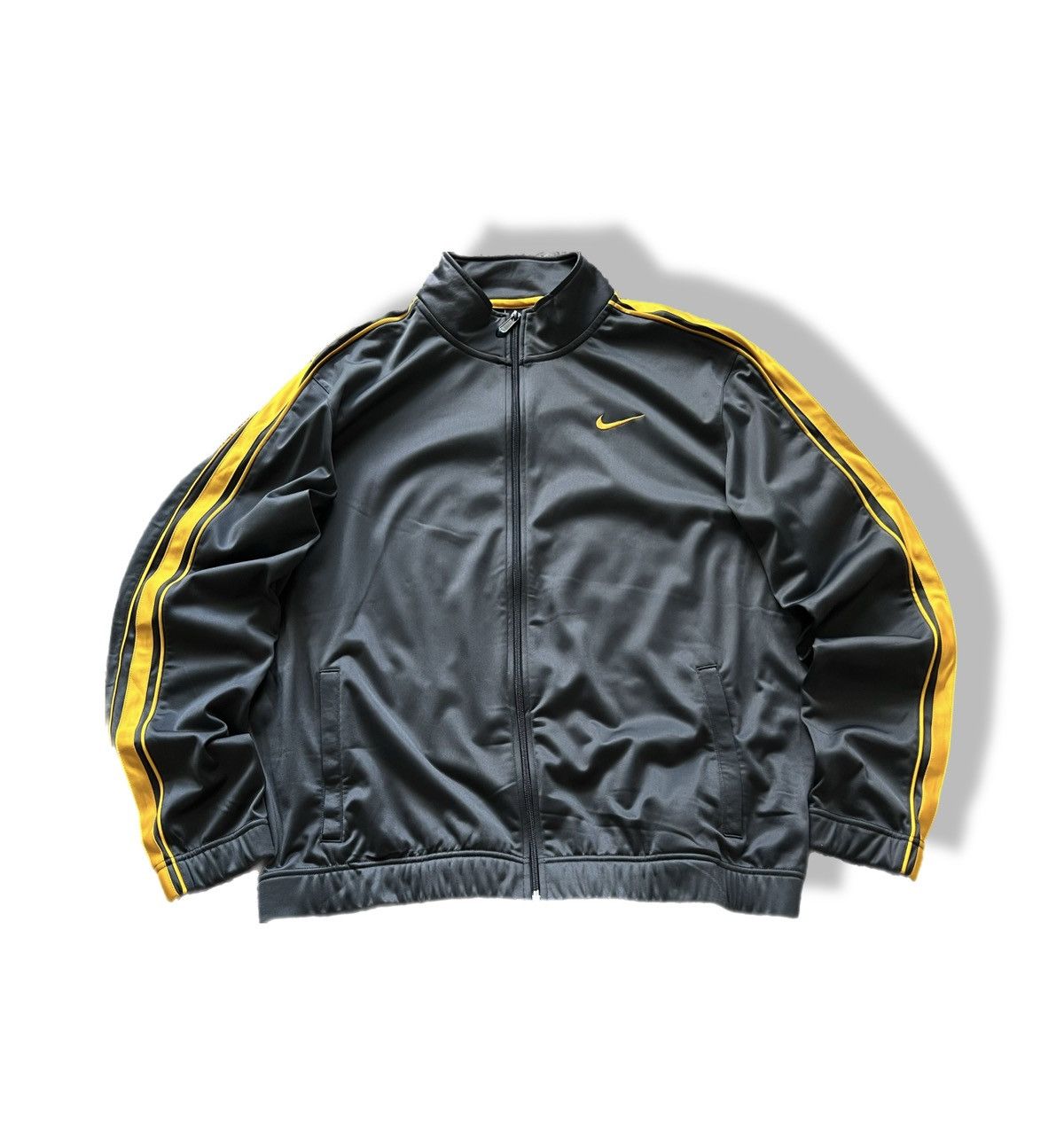 Nike Nike Vintage Swoosh Zip Y2K Drill Track Stripped Size US L / EU 52-54 / 3 - 1 Thumbnail