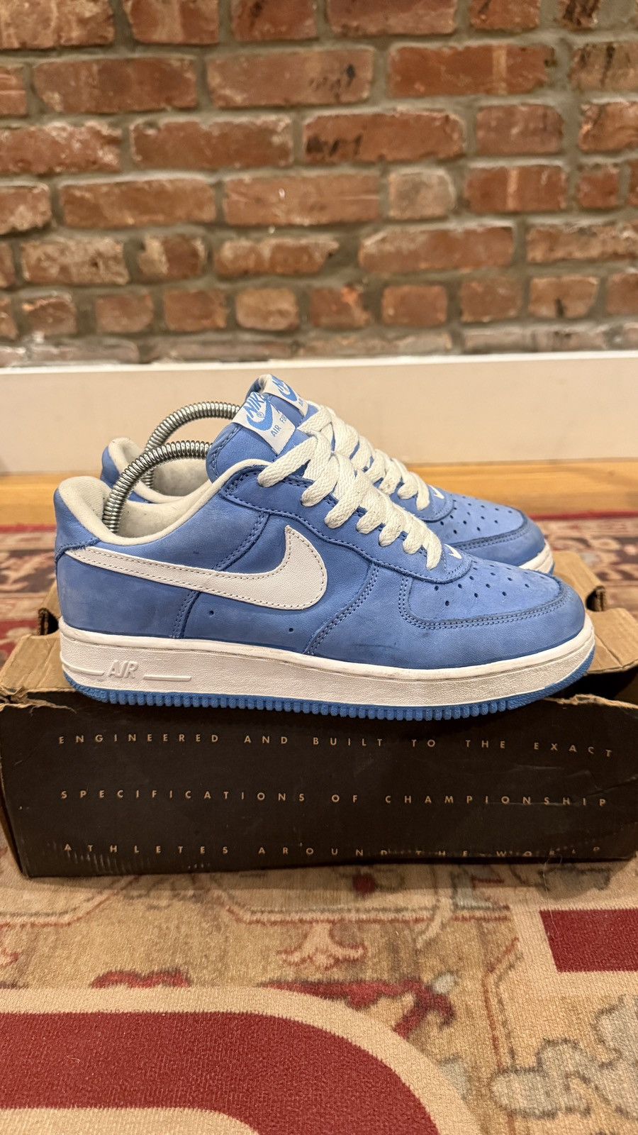 Nike Vintage Nike Air Force 1 Carolina Blue 90s Sz 6 - 653270 411 Size US 6 / EU 39 - 4 Thumbnail