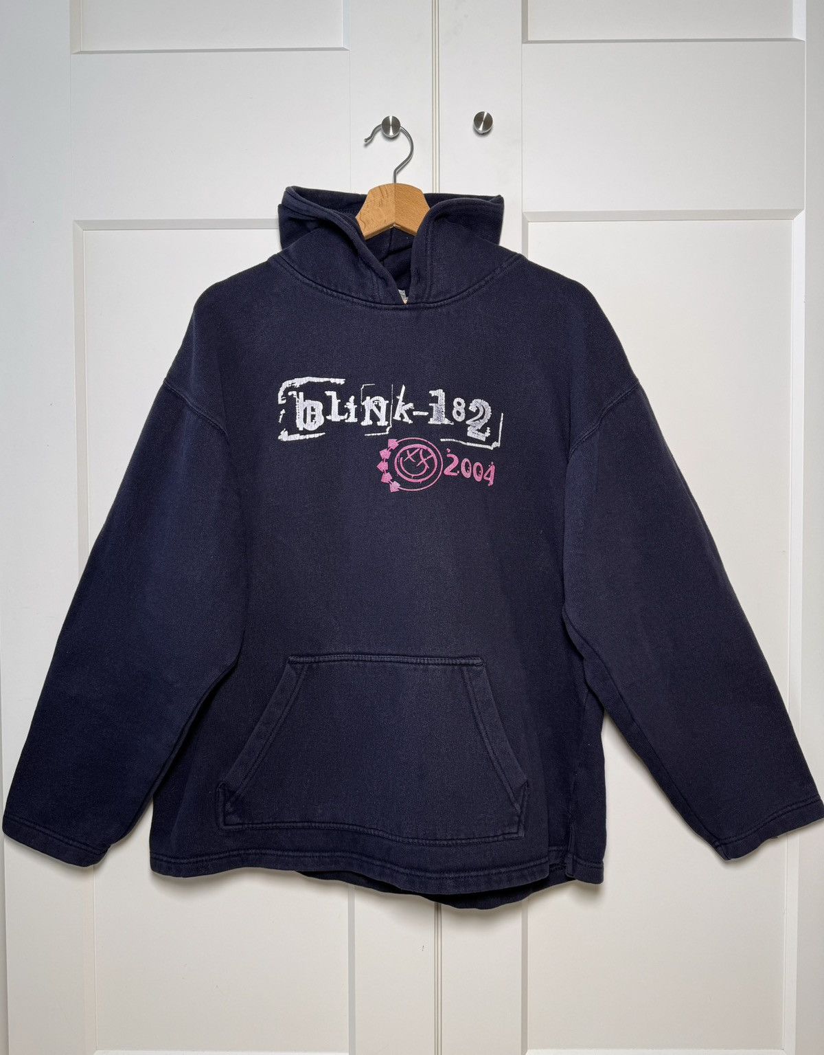 image of Band Tees x Vintage Blink 182 2000S Hoodie in Navy, Men's (Size Medium)