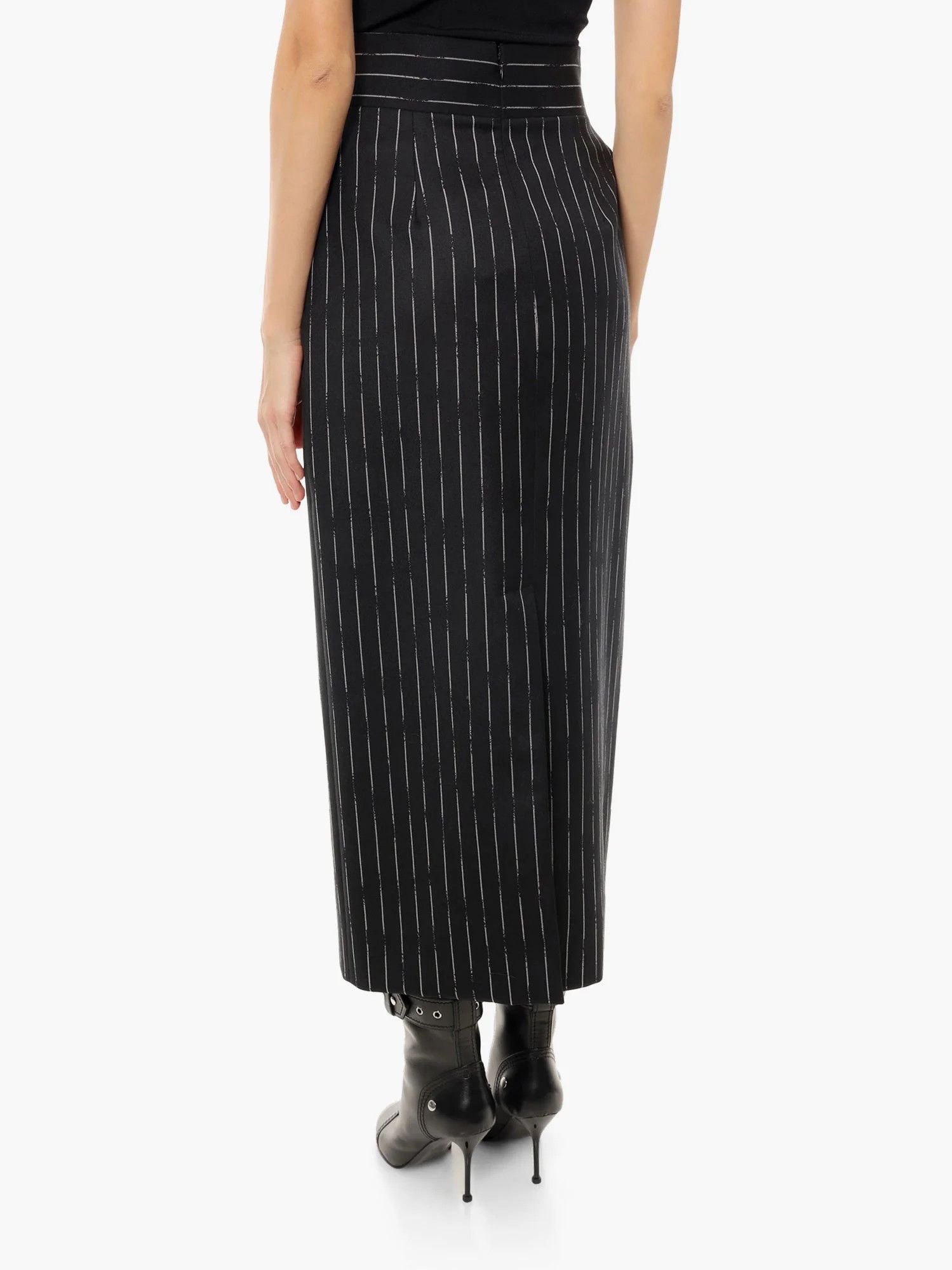 Alexander McQueen o1y0325 Maxi Skirt in Black Size 28" / US 6 / IT 42 - 4 Thumbnail