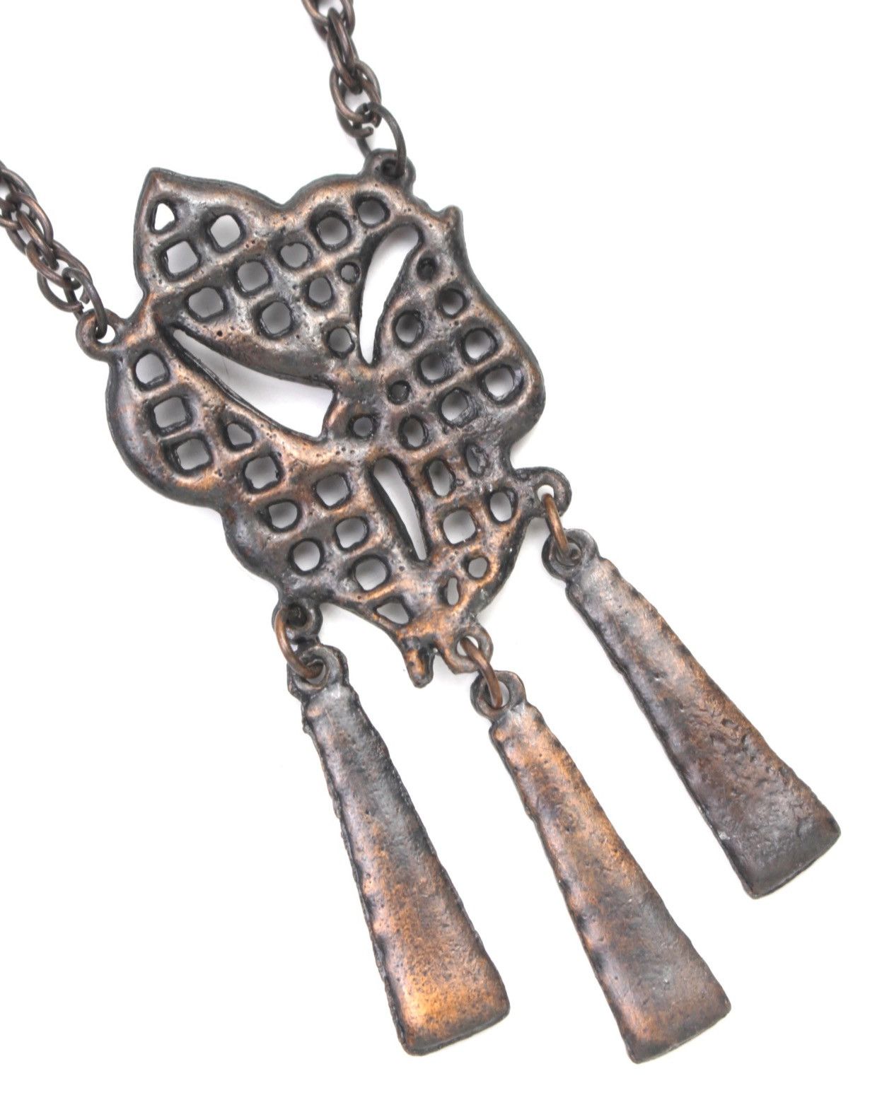 Vintage 2000S JAPANESE MADE COPPER TRIBAL BLOOM PENDANT Size ONE SIZE - 3 Thumbnail