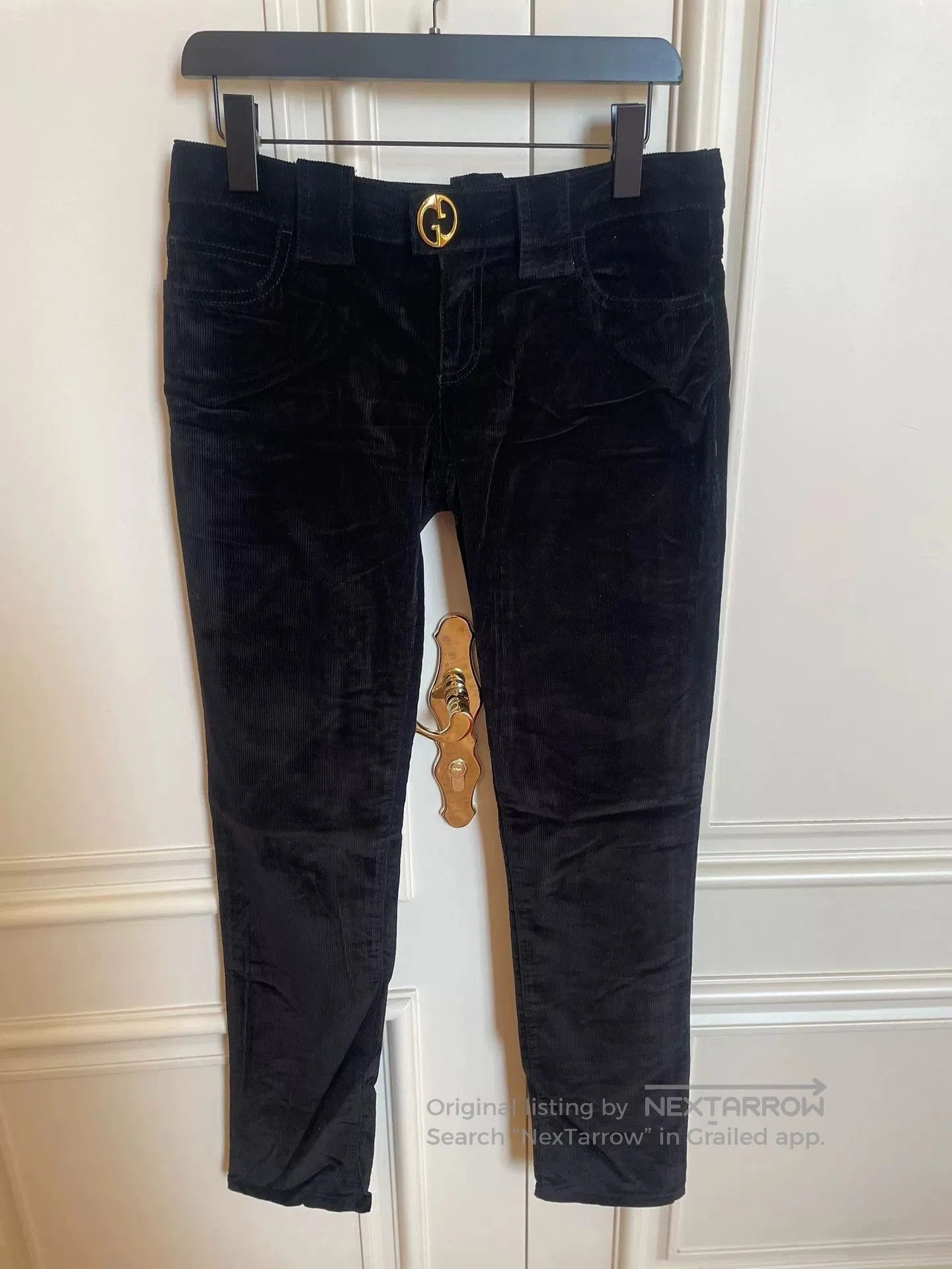 Gucci Gucci Black Corduroy Women's Pants. Size 39" - 1 Thumbnail