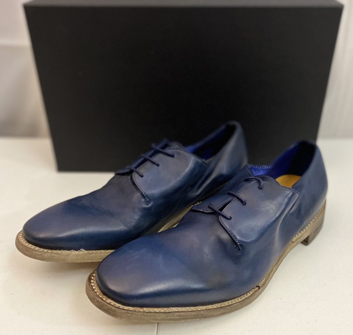 Dsquared2 Dsquared2 🇮🇹 Blue Goodyear welt Handmade Uni Derby 8.5 NEW Size US 8.5 / EU 41-42 - 13 Thumbnail