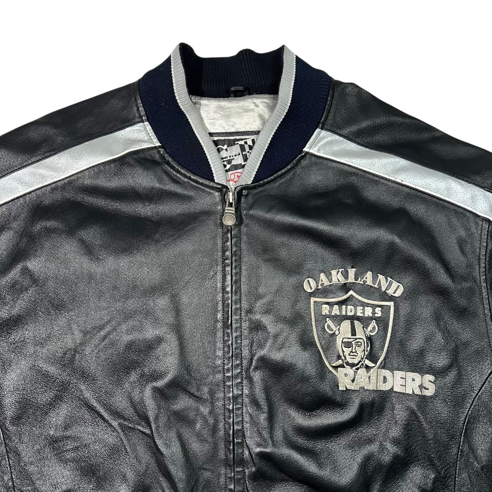 G-III × NFL × Vintage 90s G-III Carl Banks Oakland Raiders leather NFL jacket Size US XXL / EU 58 / 5 - 2 Thumbnail