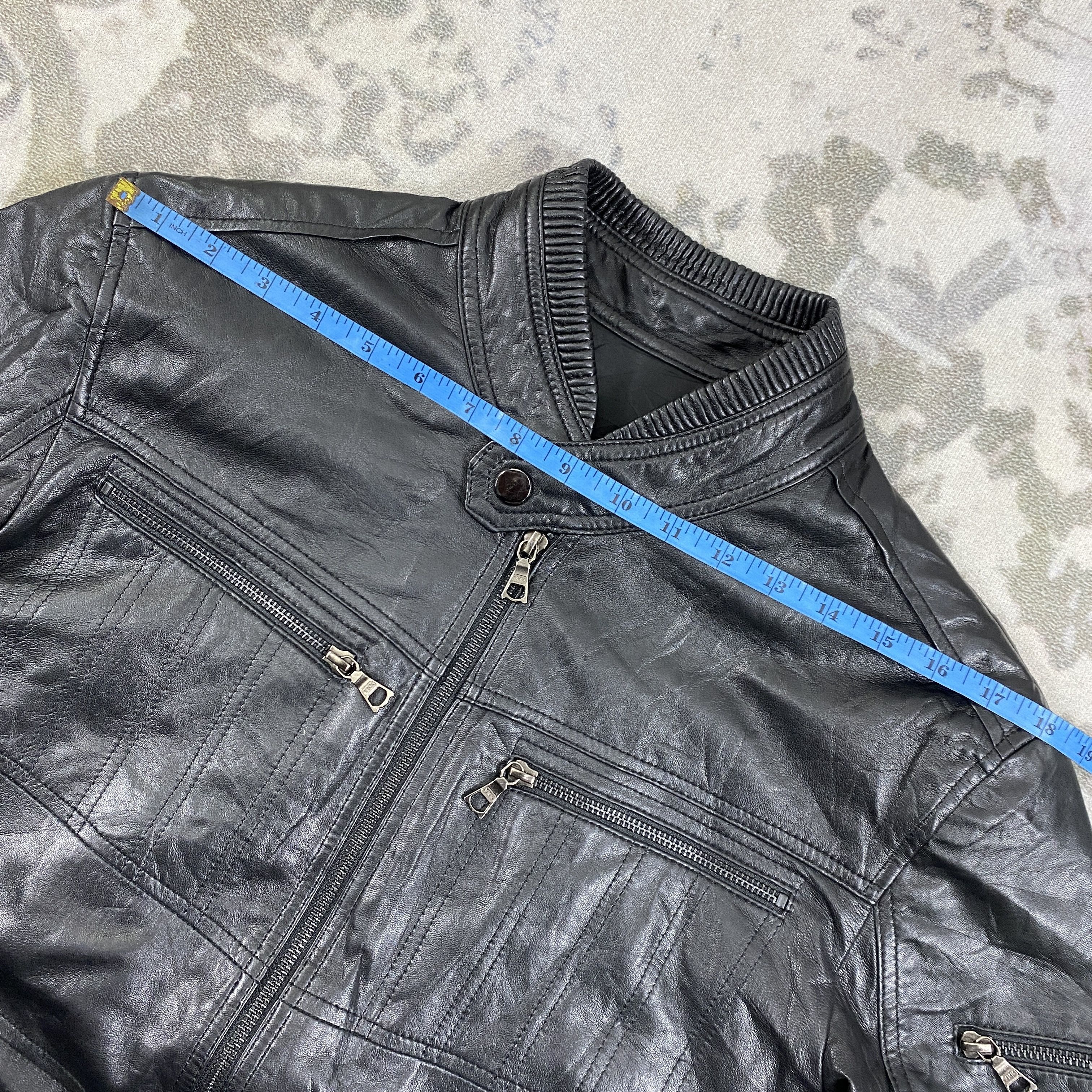 If Six Was Nine Vintage Massimo Collection Biker Black Jacket- J427 Size US L / EU 52-54 / 3 - 5 Thumbnail