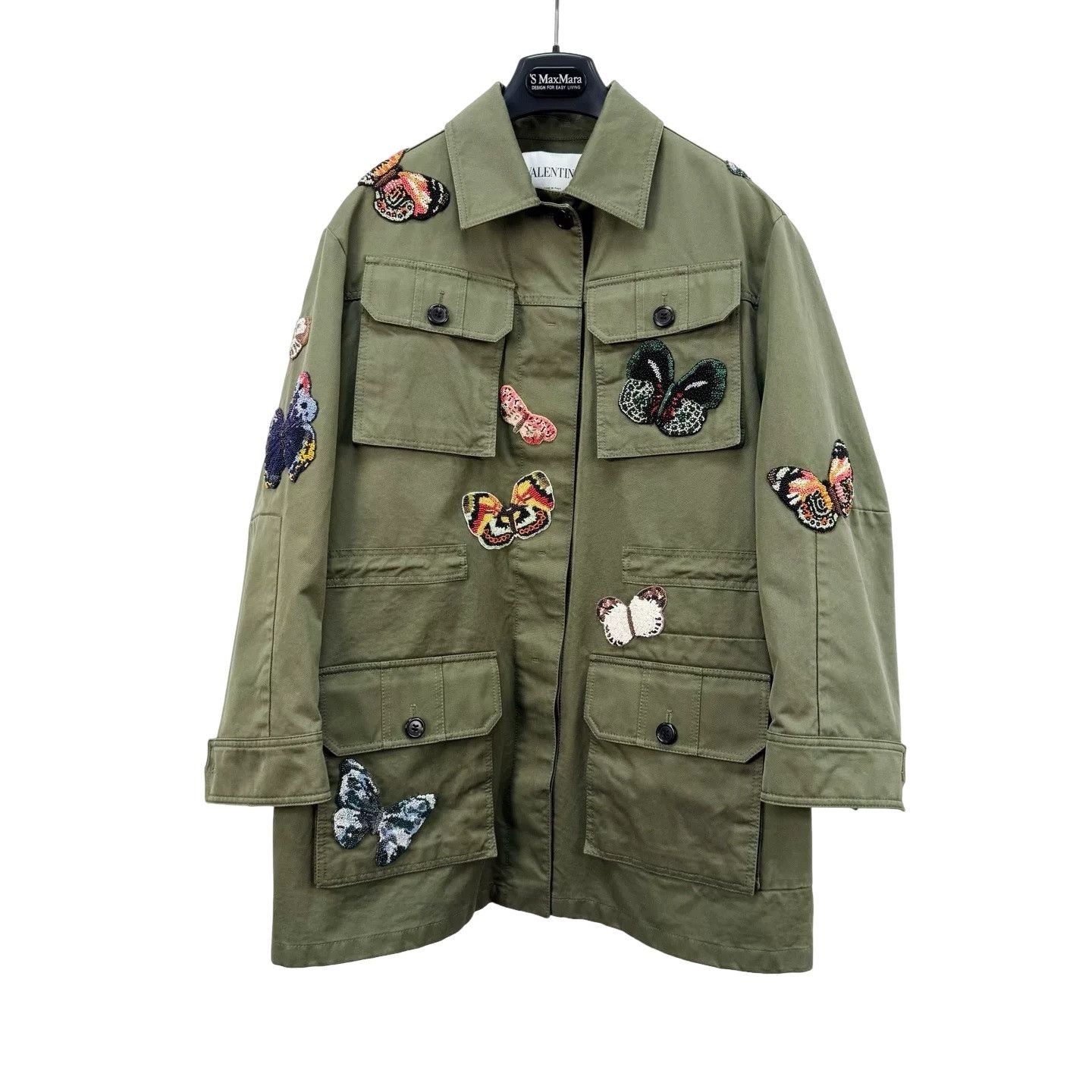 Valentino Valentino Butterfly Embroidered Utility Jacket Size 42 Size M / US 6-8 / IT 42-44 - 1 Thumbnail