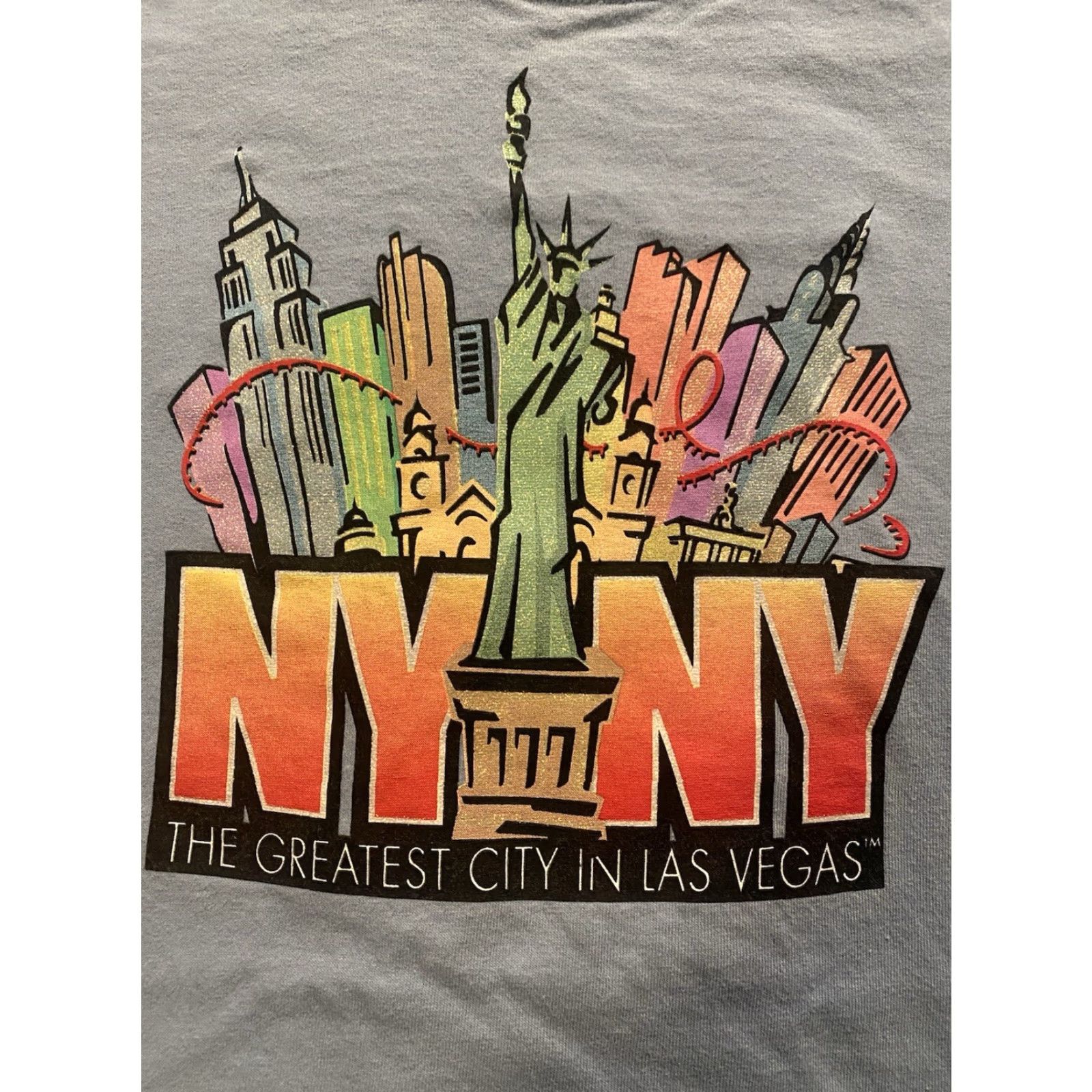 Vintage VINTAGE New York New York Hotel & Casino Las Vegas T Shirt Blue Medium Men's Short Sleeve Crew Neck Graphic Print City USA Size US M / EU 48-50 / 2 - 2 Thumbnail