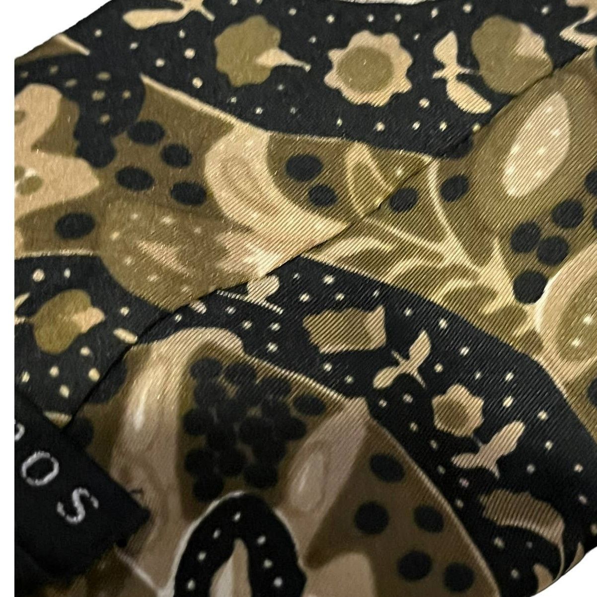 Vintage Eros Brown silk tie flowers paisley and geometric designs Size ONE SIZE - 6 Thumbnail
