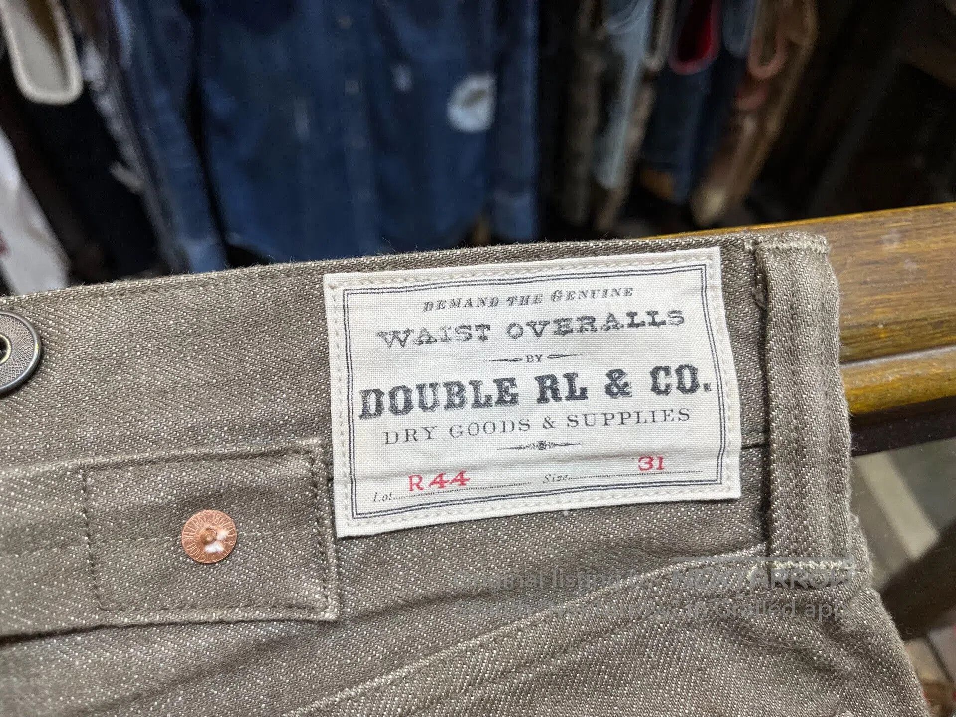 RRL Ralph Lauren stylish double rl denim pants for men. Size US 31 - 7 Thumbnail