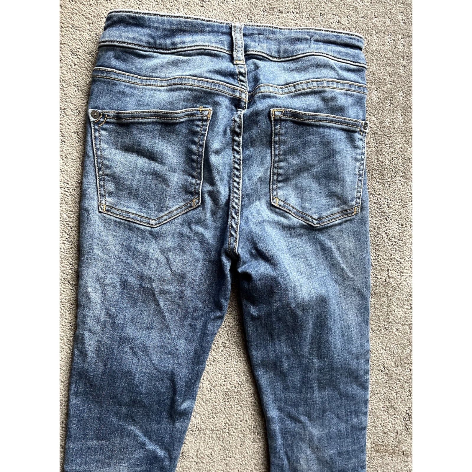Vintage Pilcro Womens Skinny Jeans Size 26 Blue Denim with Glitter Accents Size 26" / US 2 / IT 38 - 2 Thumbnail