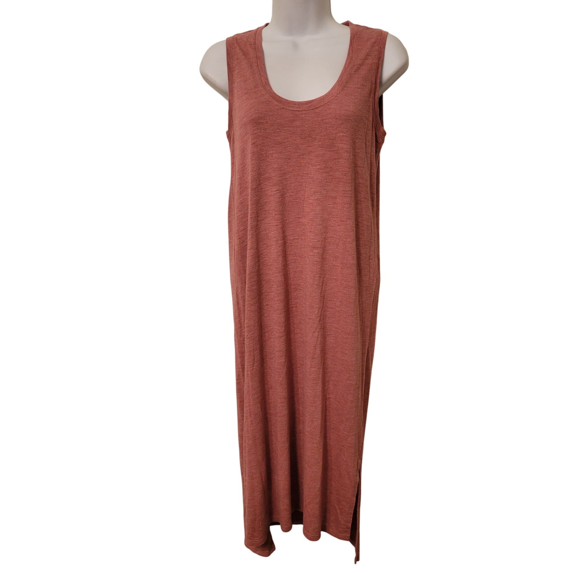 Madewell Madewell S T Shirt Dress Sleeveless Heather Pink Knit Hi Low Size S / US 4 / IT 40 - 1 Thumbnail