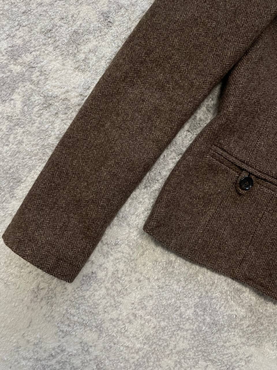 Woolrich Woolen Mills Woolrich 100% Wool Herringbone Blazer Jacket w/ Hood Italy Size XS / US 0-2 / IT 36-38 - 12 Thumbnail