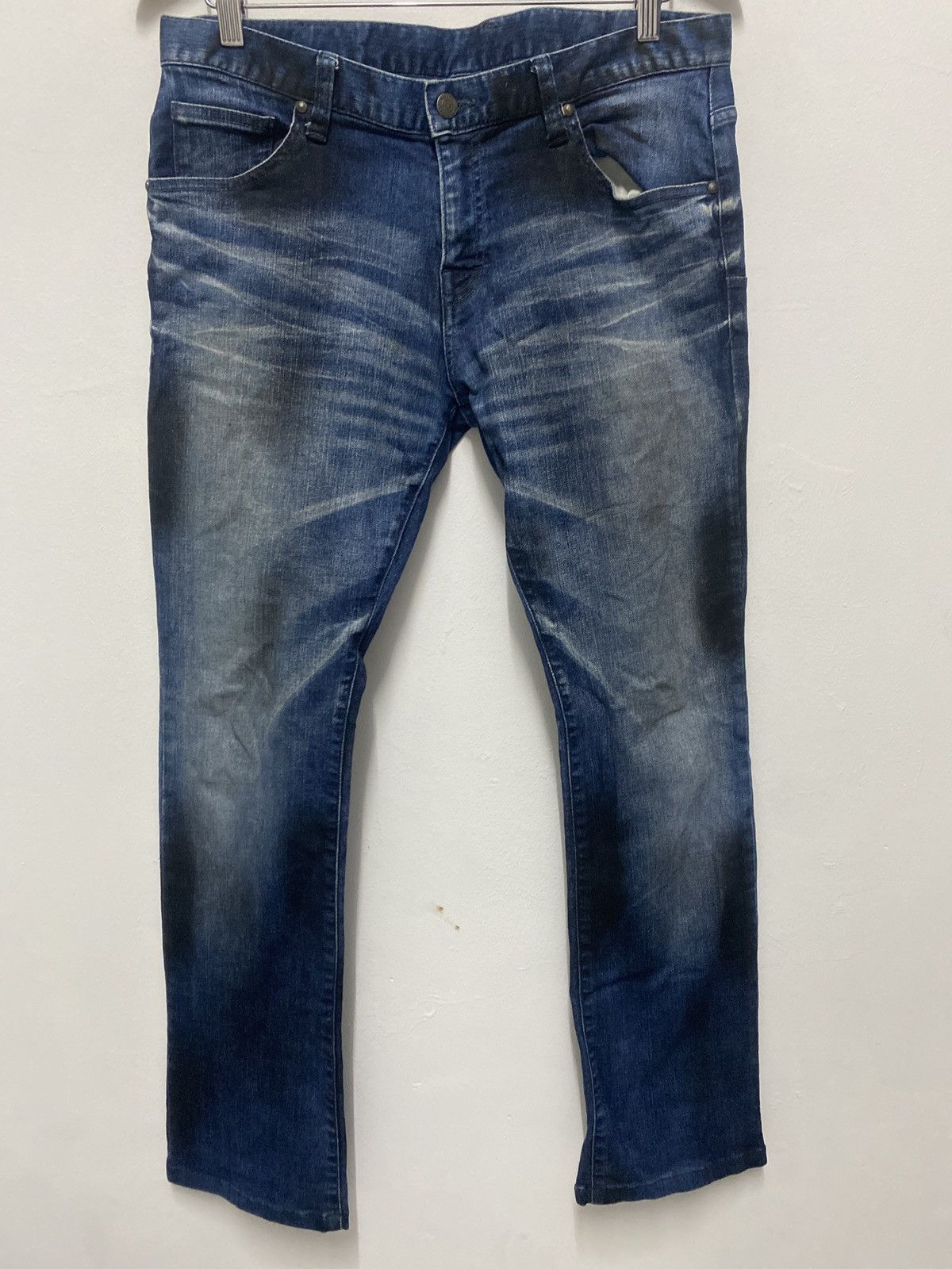 If Six Was Nine × Tornado Mart Tornado mart flared blue jeans painter black Size US 34 / EU 50 - 6 Thumbnail