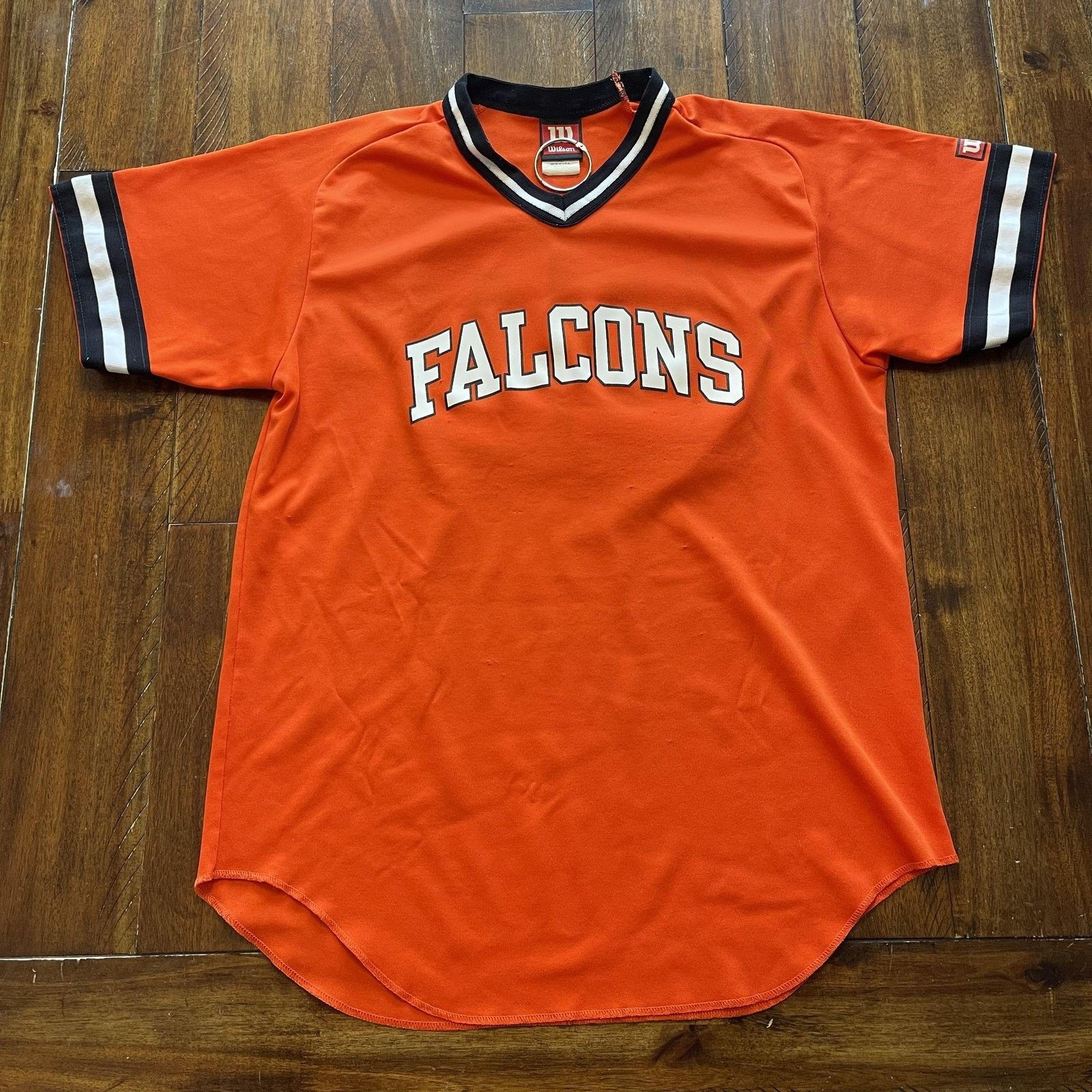 Wilson Vtg Falcons Jersey Mens XL Orange Wilson USA Baseball 20 90s Size US XL / EU 56 / 4 - 3 Thumbnail