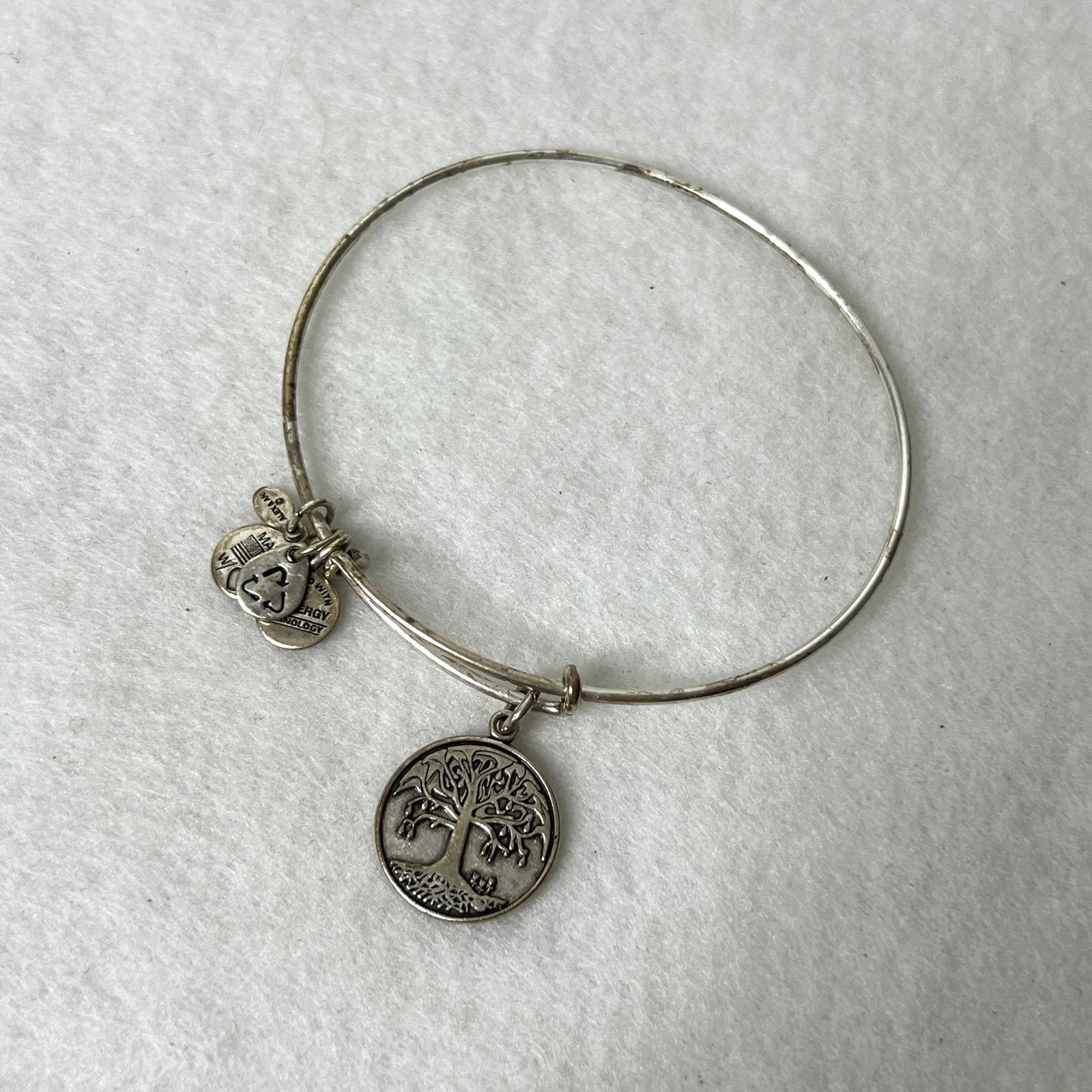Other Alex and Ani Silver Tree of Life Charm Bangle Bracelet Size ONE SIZE - 2 Thumbnail