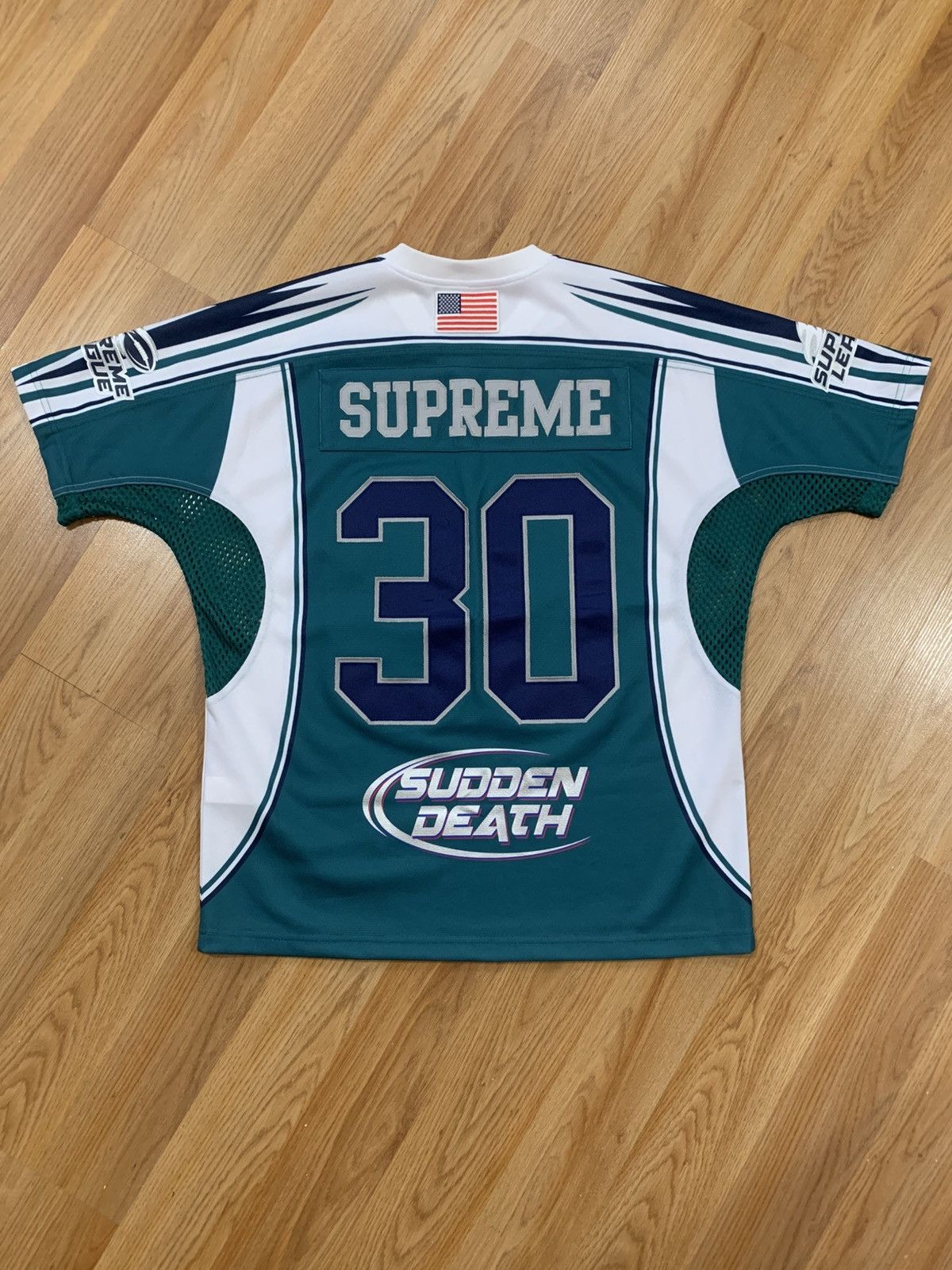 Sz S - Supreme Sudden Death Football Jersey (Teal) SS24