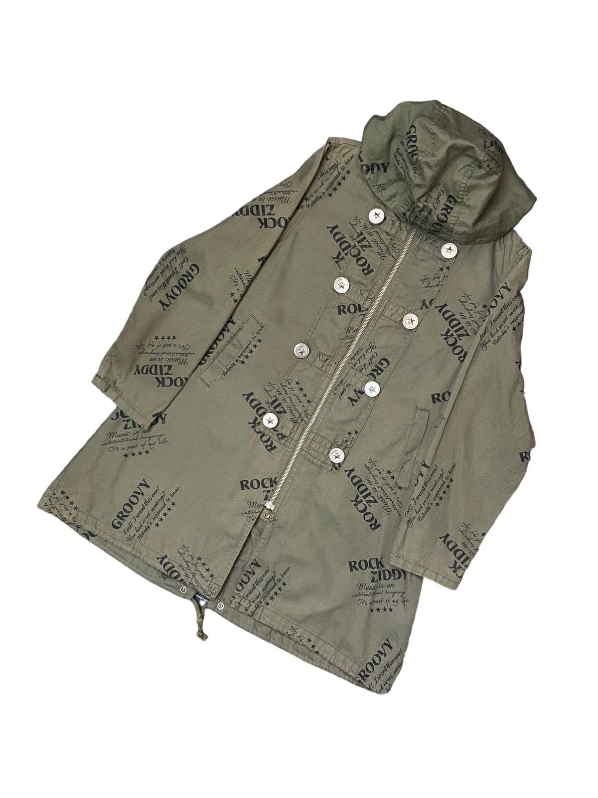 Hysteric Glamour Parkas Japan Rock n Roll Ziddy Groovy Genre Army Green Size US S / EU 44-46 / 1 - 2 Thumbnail