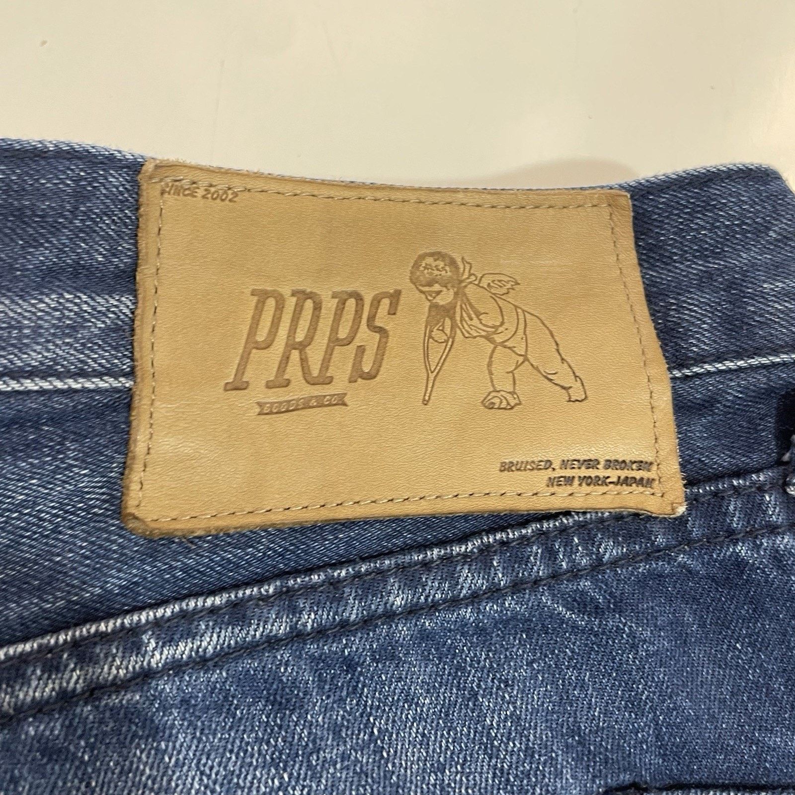 Prps PRPS Demon Jeans Mens 31 Button Fly Blue Denim Dark Wash 31 Size US 31 - 5 Thumbnail