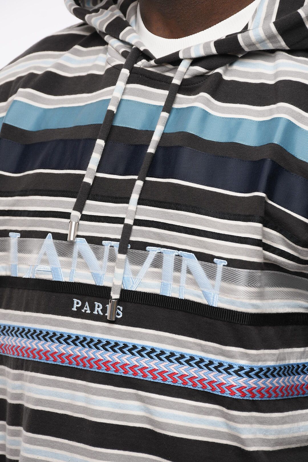 Lanvin o1y0225 Logo Hooded Crewneck T-Shirt in Multicolor Size US M / EU 48-50 / 2 - 3 Thumbnail