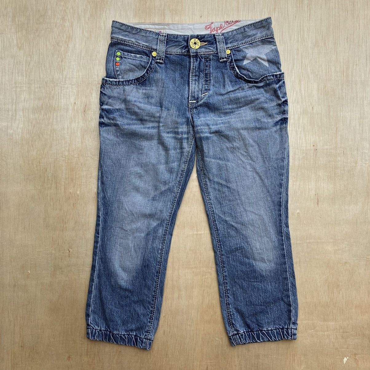 Edwin × Japanese Brand EDWIN BLUE TRIP DENIM 7/8 JOGER PANTS Size US 31 - 1 Thumbnail