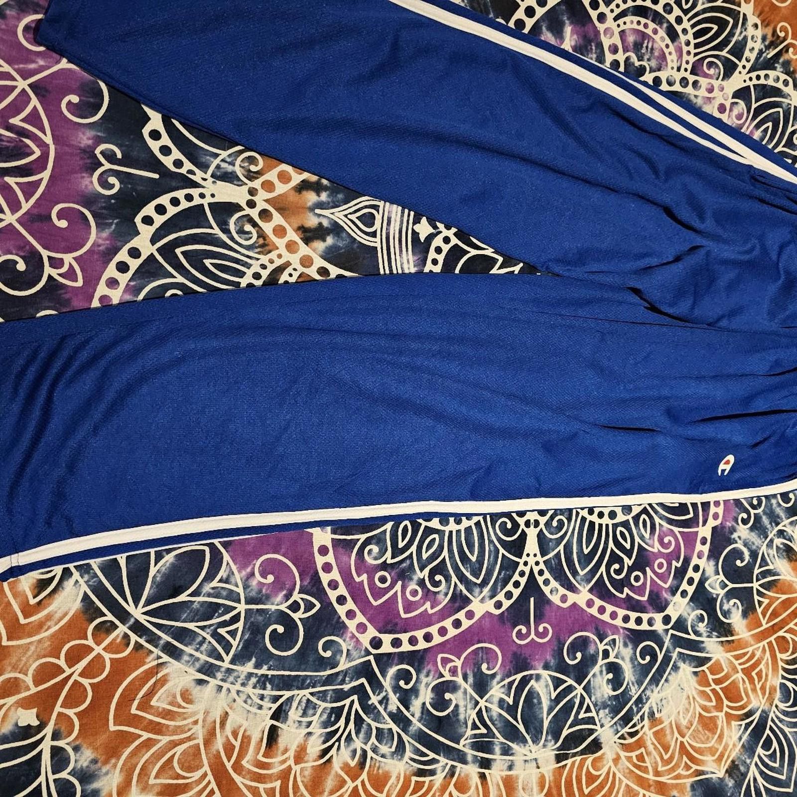 Designer Men's White and Blue Champion Gym Pants Size US 32 / EU 48 - 3 Thumbnail