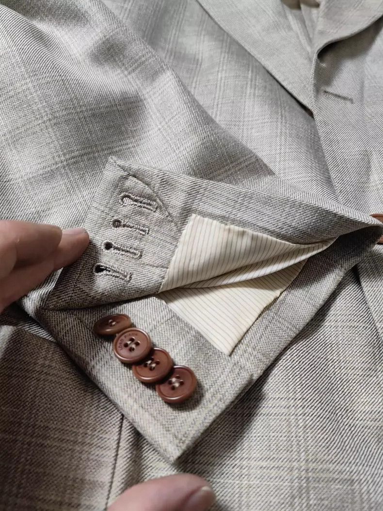 Loro Piana LORO PIANA Leather and four seasons wool and silk casual s Size XL / US 12-14 / IT 48-50 - 9 Thumbnail