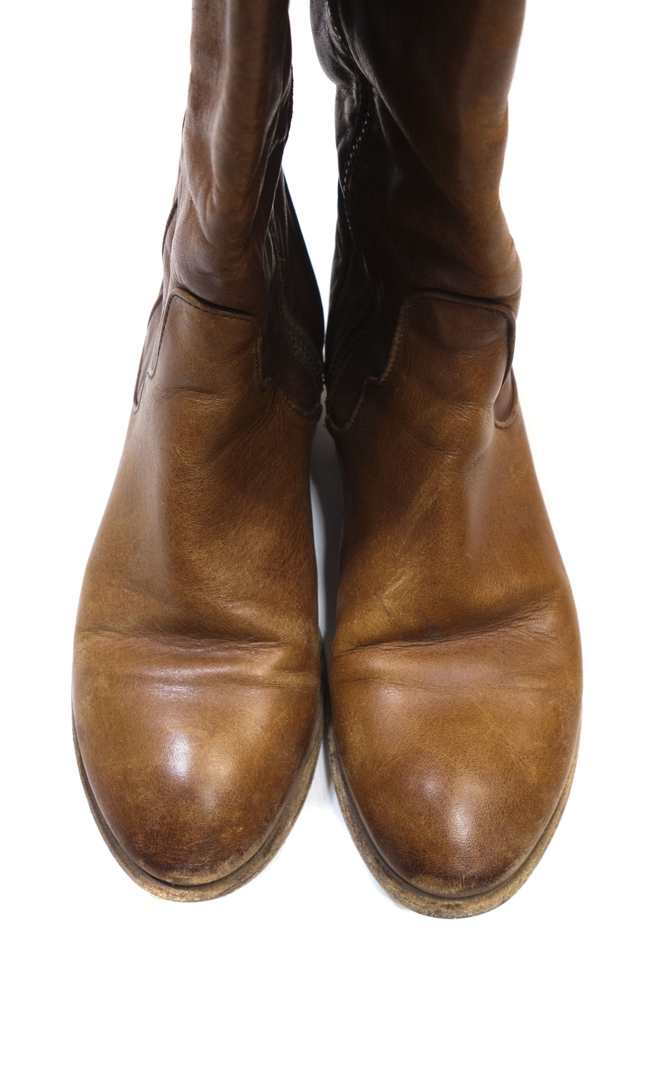 Frye Cowboy Leather High Boots Vintage Size US 8 / IT 38 - 4 Thumbnail