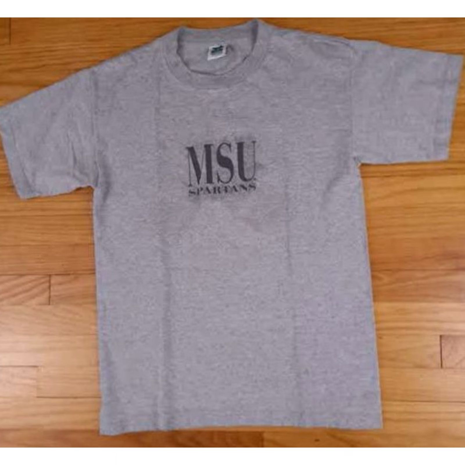 Vintage VINTAGE TLC Michigan State MSU Spartans USA Made Grey T-Shirt L Men Crew Neck Short Sleeve Cotton Gray 20in Chest 28in Long Sparty Size US L / EU 52-54 / 3 - 2 Thumbnail