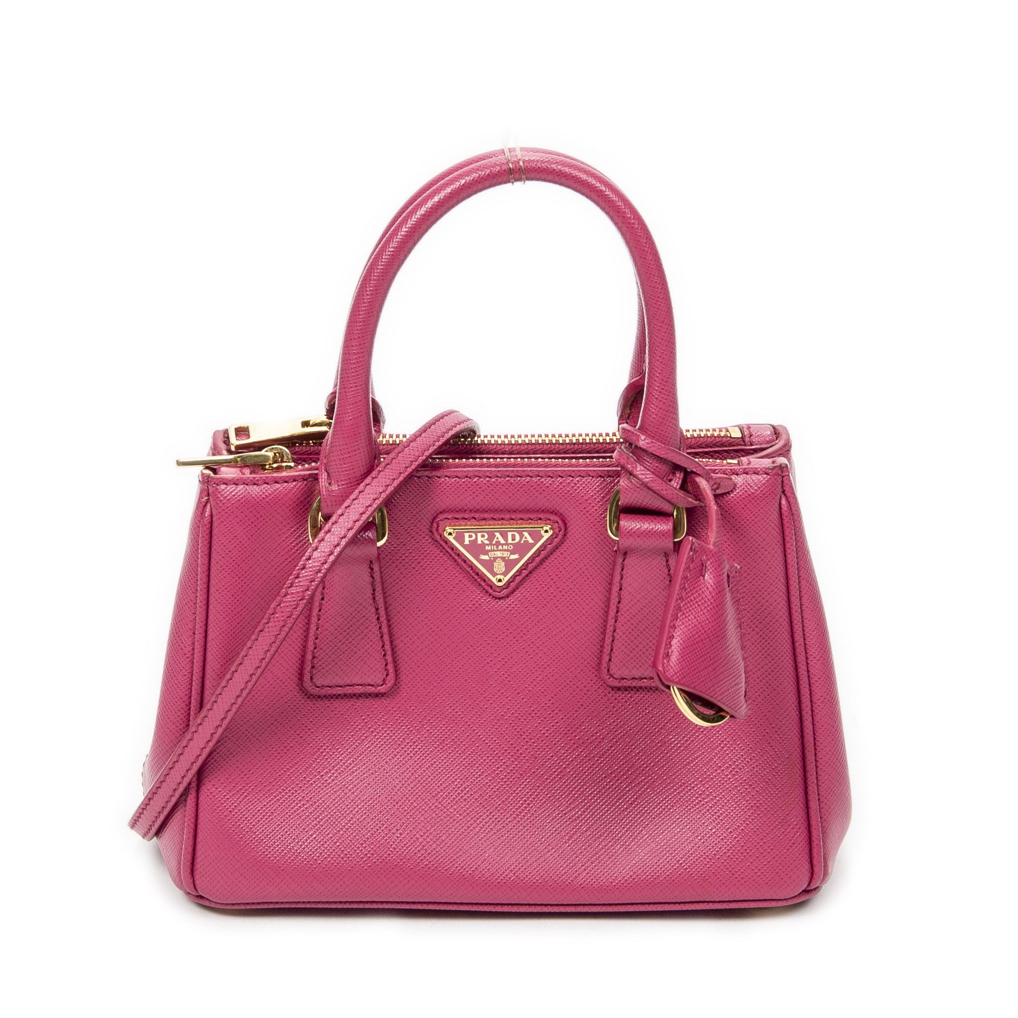 Prada Micro Galleria Double Zip Tote Size ONE SIZE - 1 Thumbnail