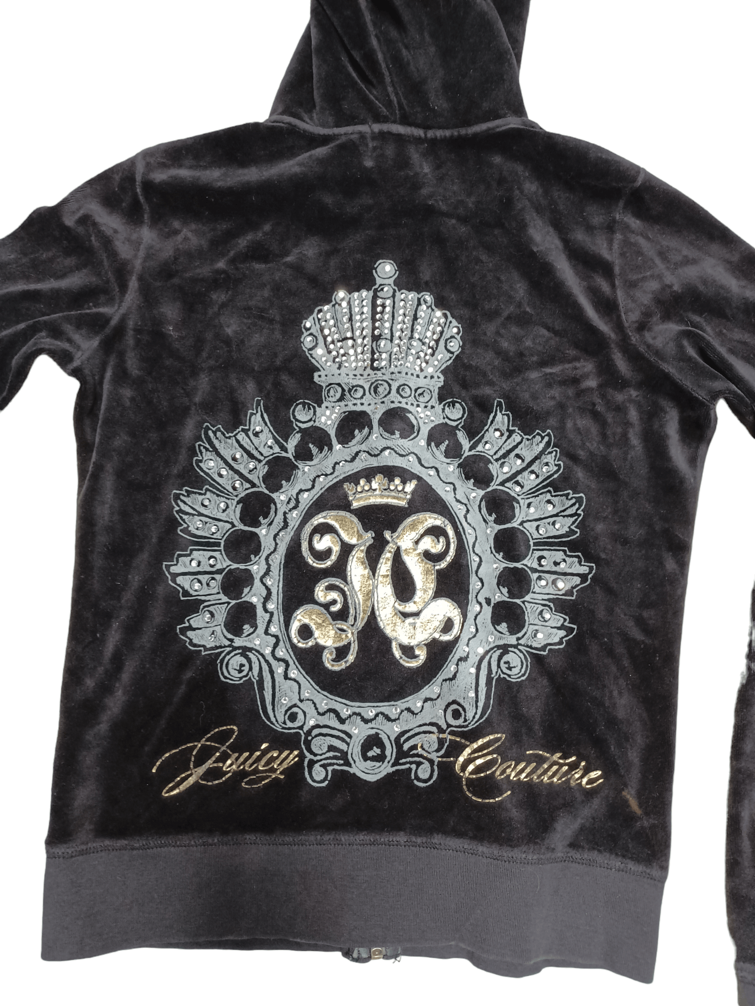 Juicy Couture JUICY COUTURE BIGLOGO VELOUR DESIGNER ZIP JACKET HOODIE Size M / US 6-8 / IT 42-44 - 2 Thumbnail