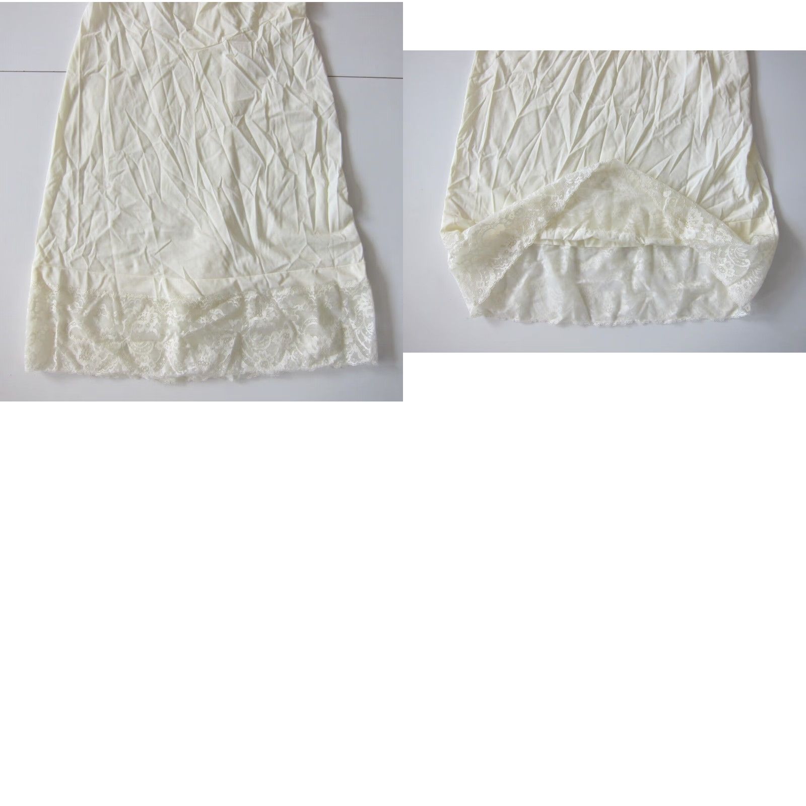 Vintage VINTAGE Van Raalte Nylon Ivory Lace Satin Slip Dress Nightgown Women 38 M-Large Size L / US 10 / IT 46 - 8 Thumbnail