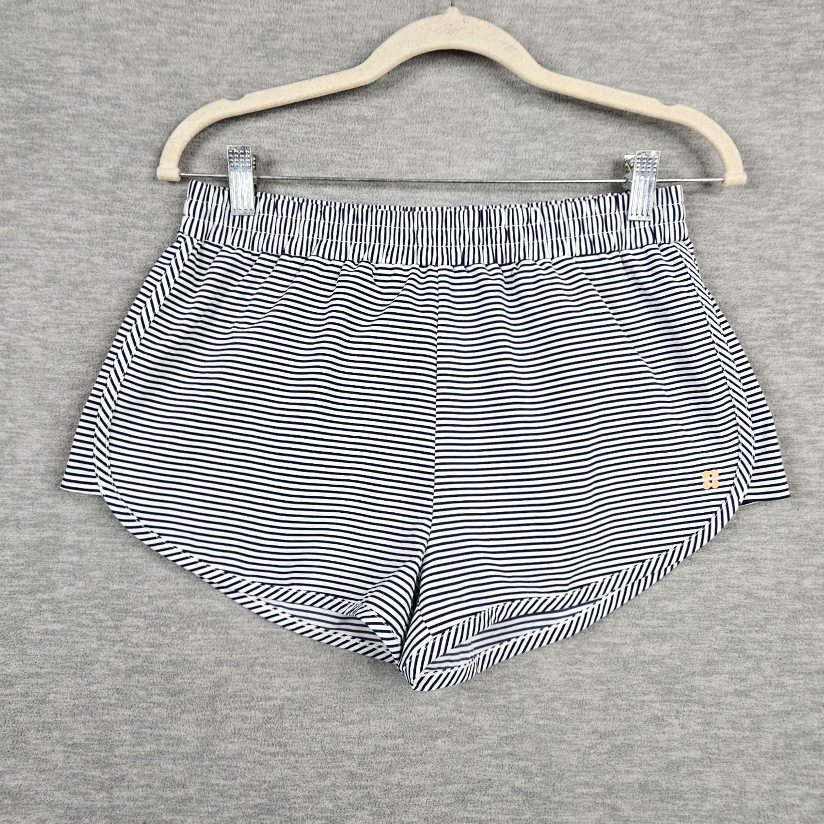 Sweaty Betty Sweaty Betty Women's Blue White Stripes Pull on Elastic waist Short Sz S Size 28" / US 6 / IT 42 - 2 Thumbnail